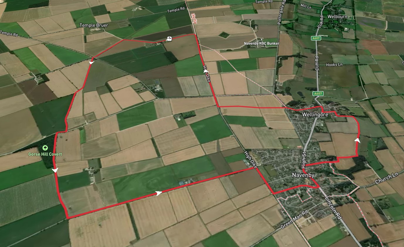 Navenby and Wellingore Loop via Gorse Hill Covert