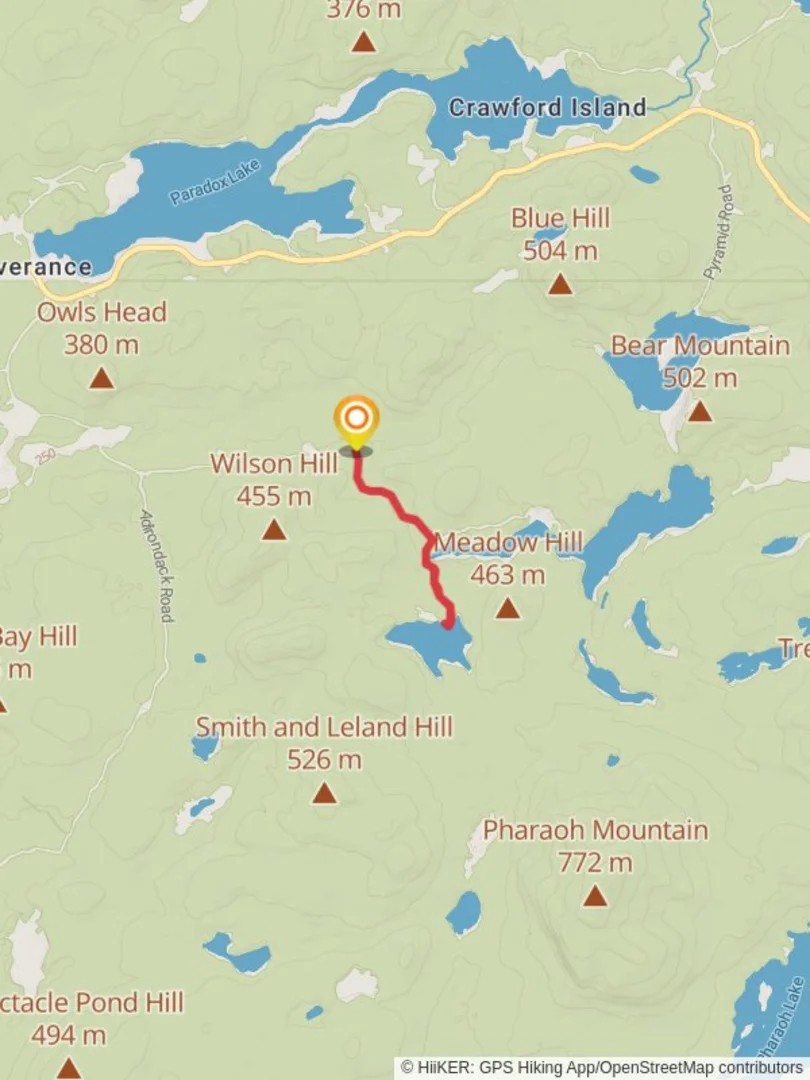 An image depicting the trail Goose Pond via Alder Creek and its surrounding area.