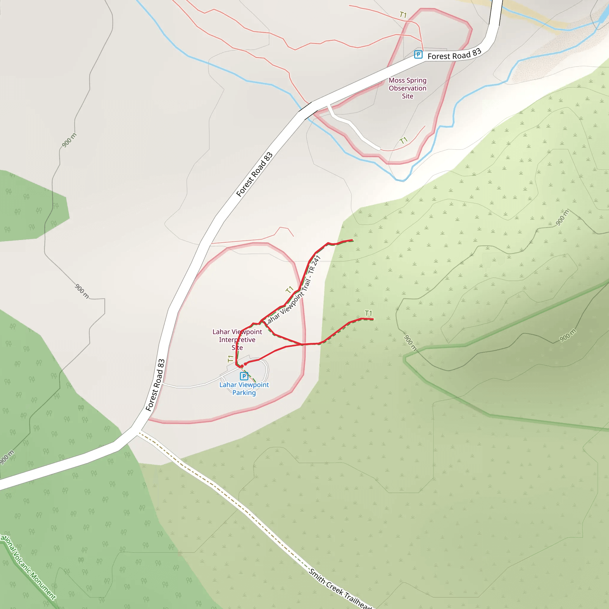 Lahar Viewpoint Trail mobile static map