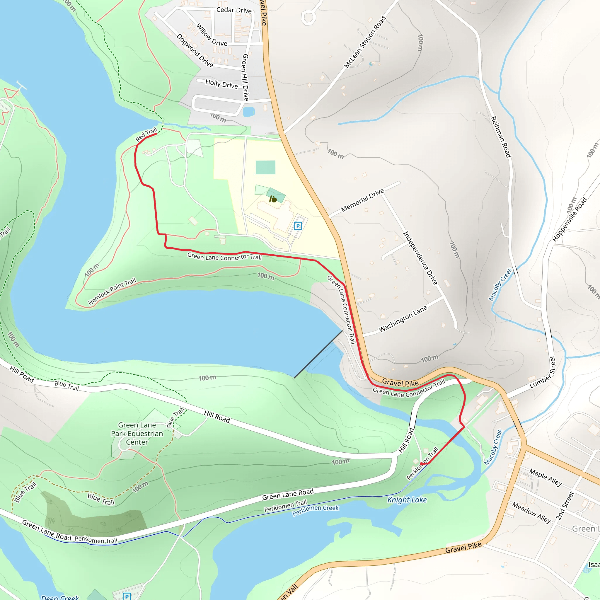 Perkiomen Creek and Green Lane Connector Trail mobile static map