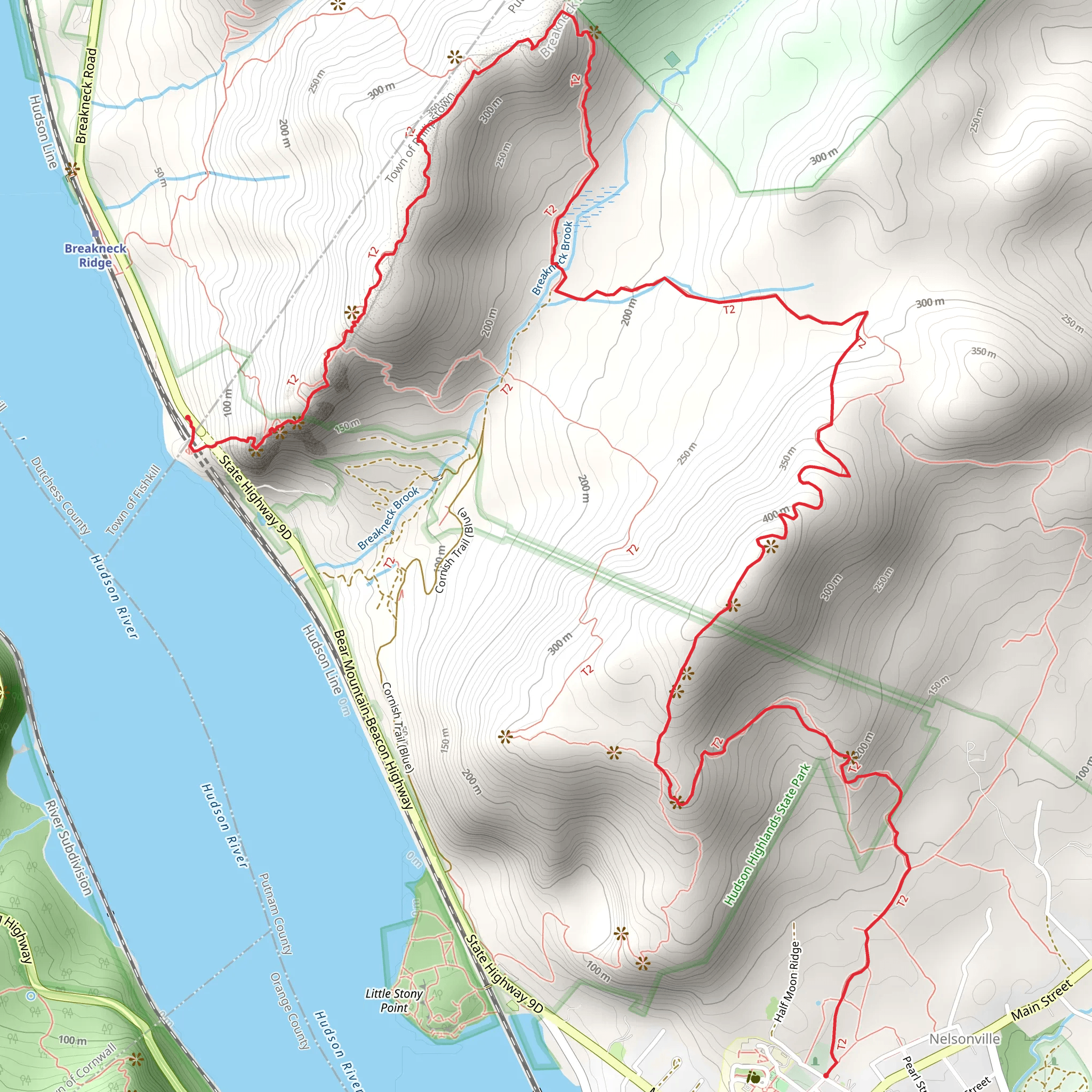 Breakneck Ridge and Bull Hill via Notch Trail mobile static map