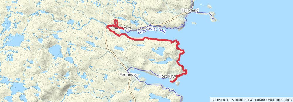 East Coast Trail stage 17 Map