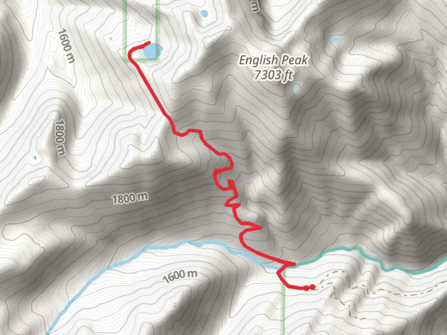 An image depicting the trail Pine Lake via Snowslide Trail and its surrounding area.