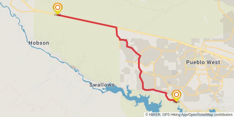 American Discovery Trail South Route - Colorado stage 15 Map