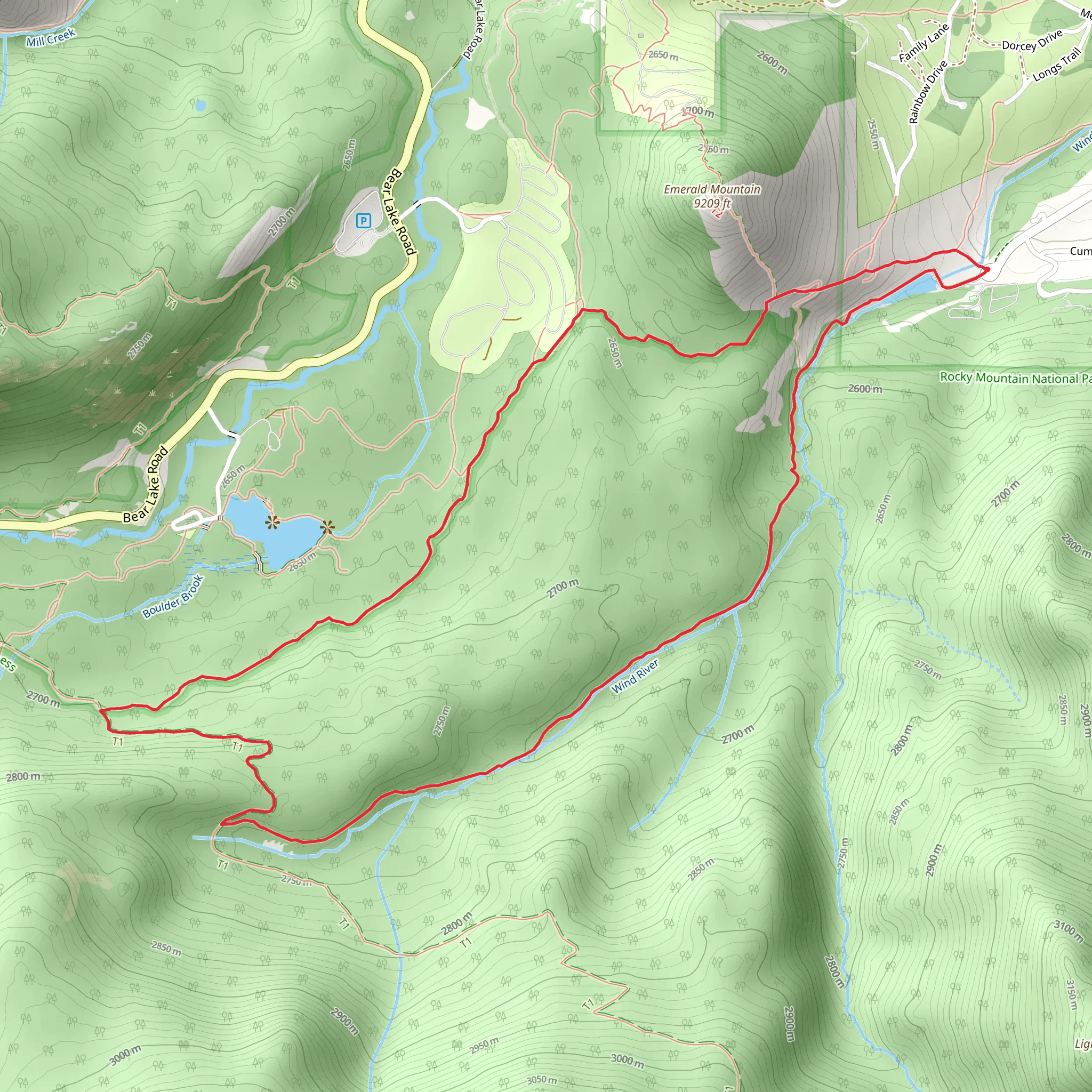 Wind River Loop mobile static map