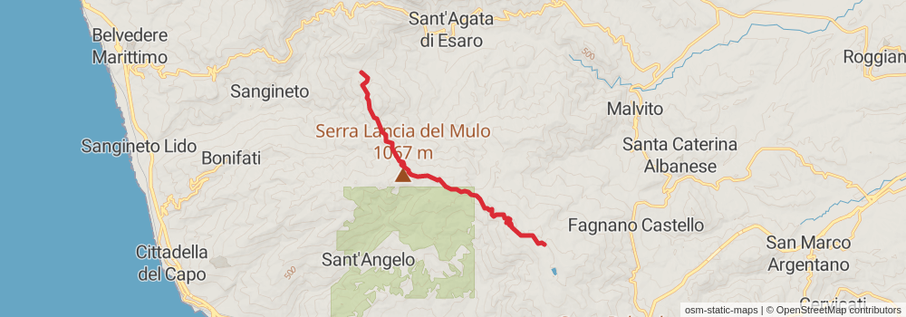 Sentiero Italia - Calabria Section stage 40 Map