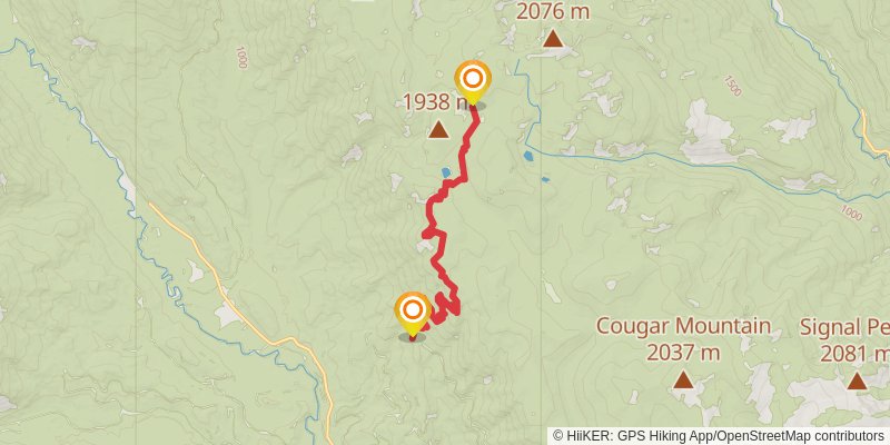 Klone Peak View Point Trail via Alder Ridge ORV Trail stage 2 Map