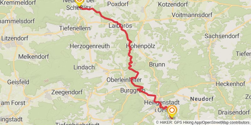 Frankenweg stage 10 Map