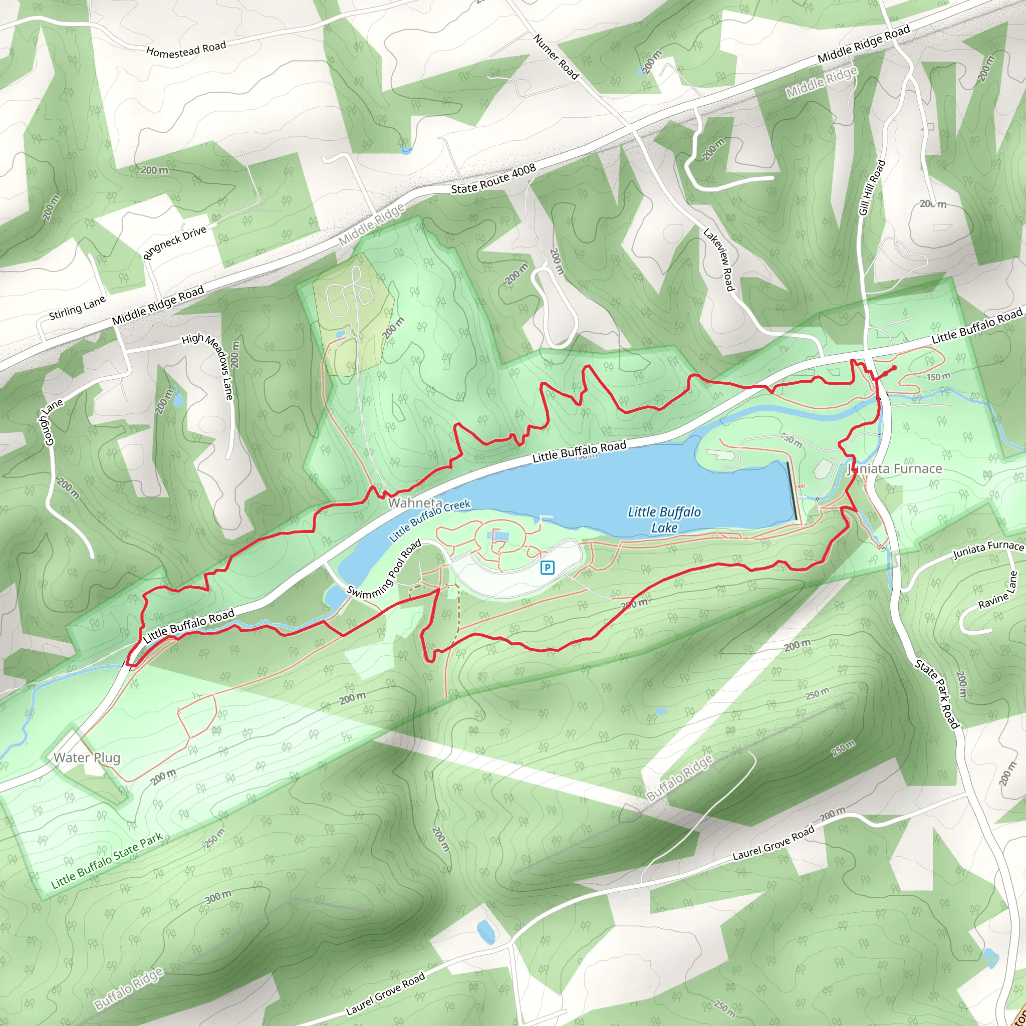 Little Buffalo Lake Loop mobile static map