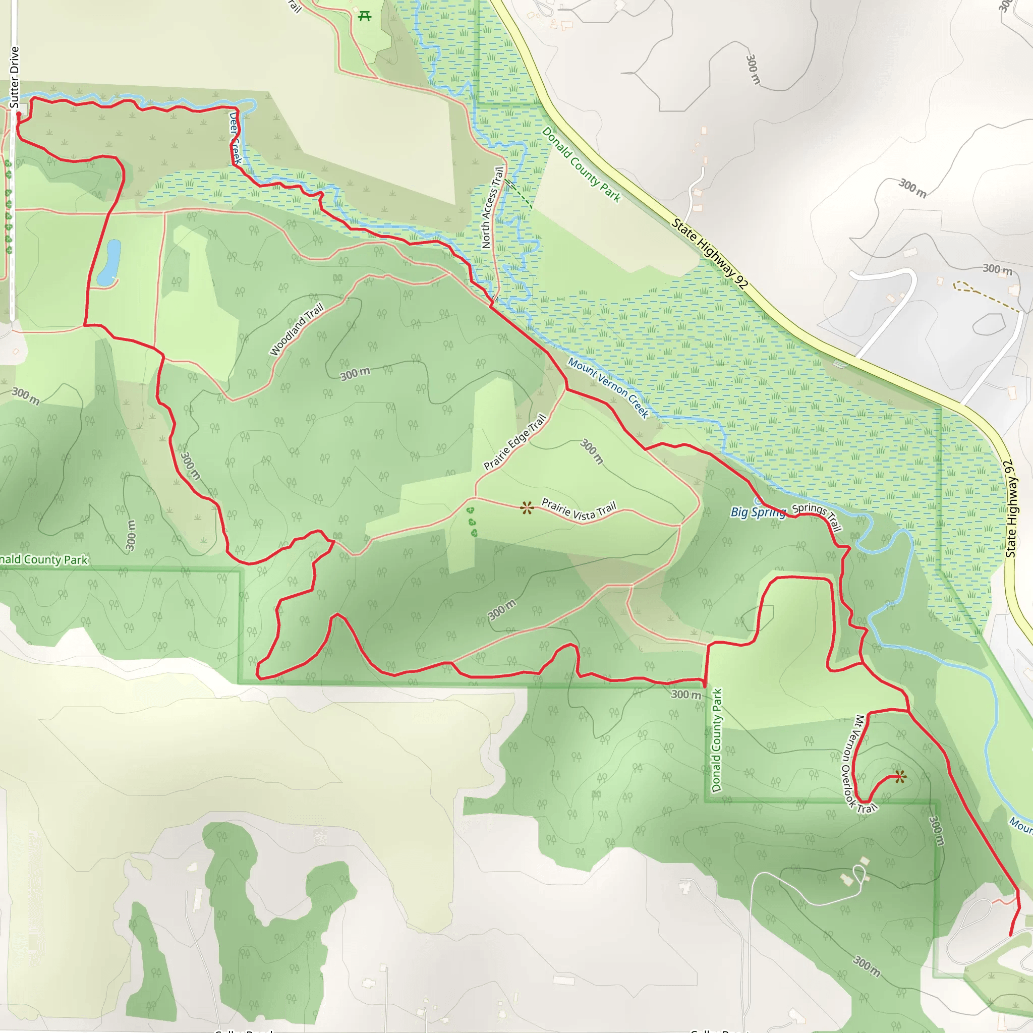 Donald County Park Loop mobile static map
