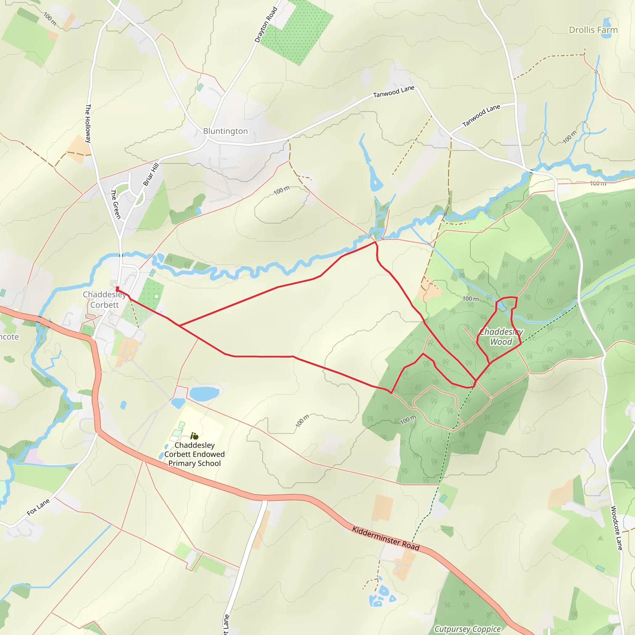 Chaddesley Corbett and Chaddesley Wood Loop mobile static map