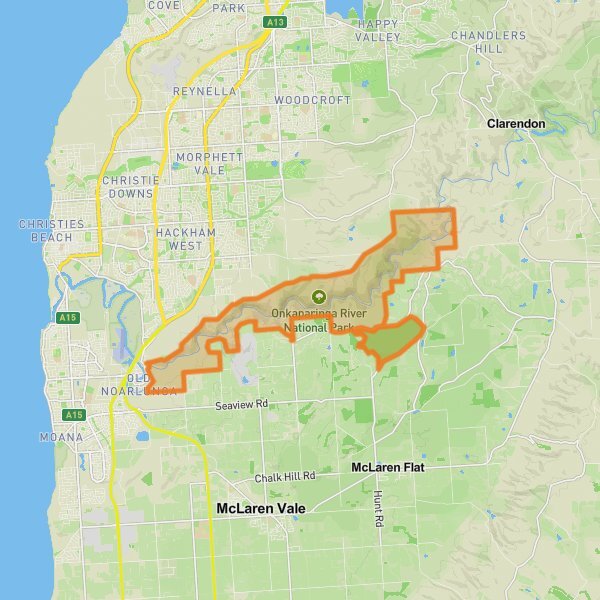 Onkaparinga River National Park mobile static map