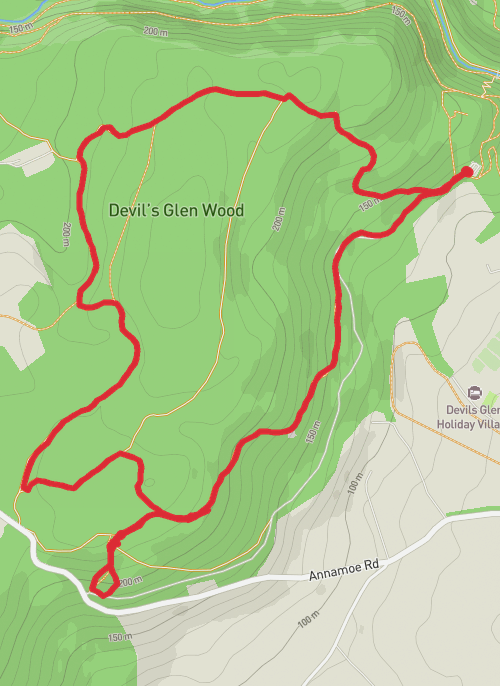 Hike on The Devil's Glen - Seamus Heaney Walk mobile static map