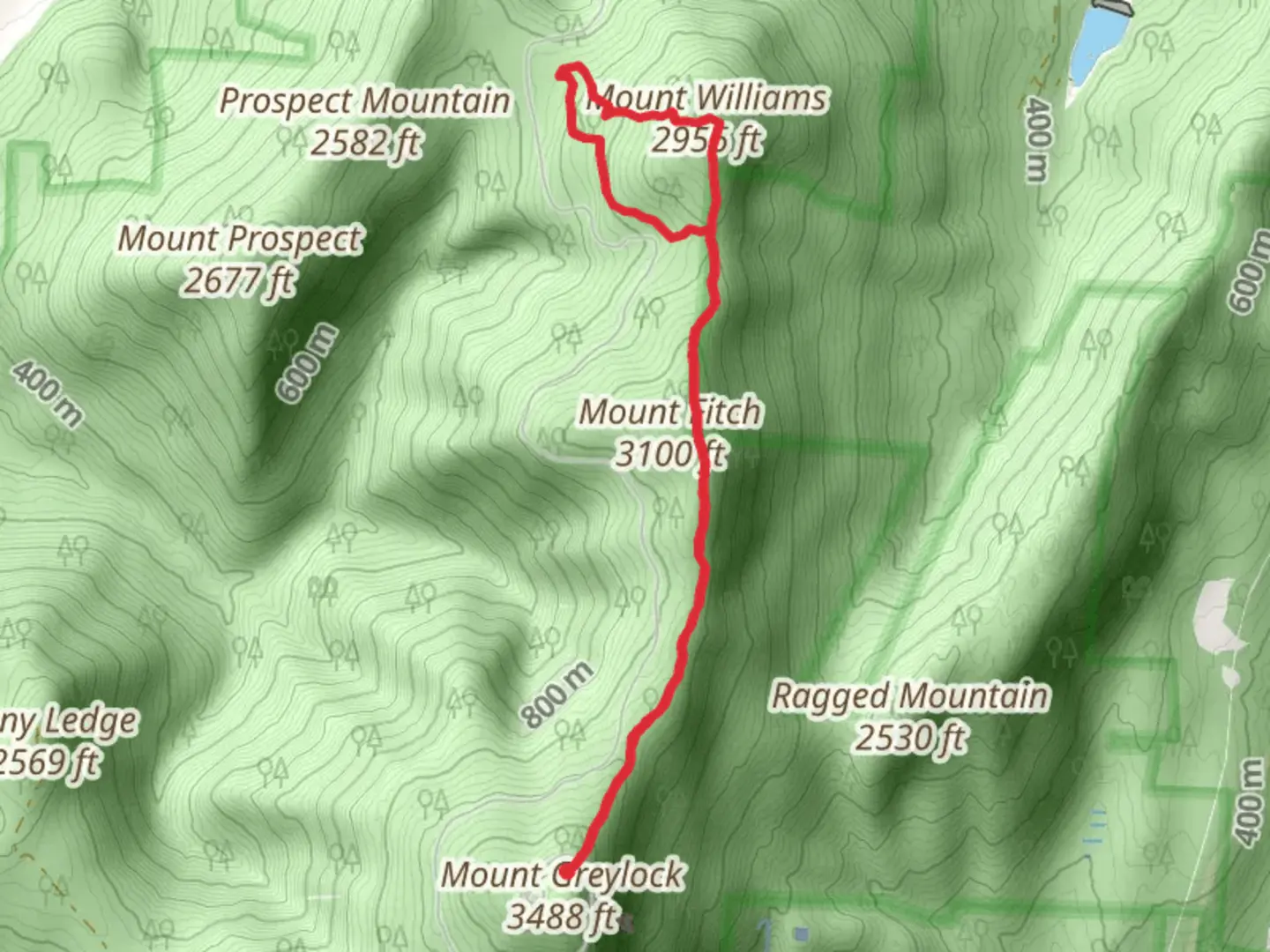 An image depicting the trail Mount Williams Loop Trail and its surrounding area.