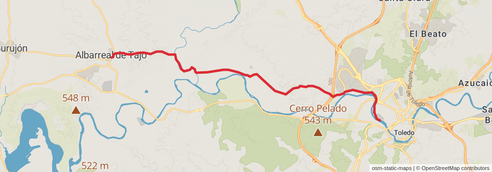GR 113 Camino Natural del Tajo stage 25 Map