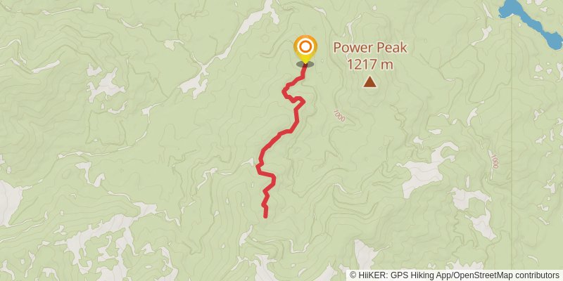 Middle Fork Calispel Trail spur 1 Map