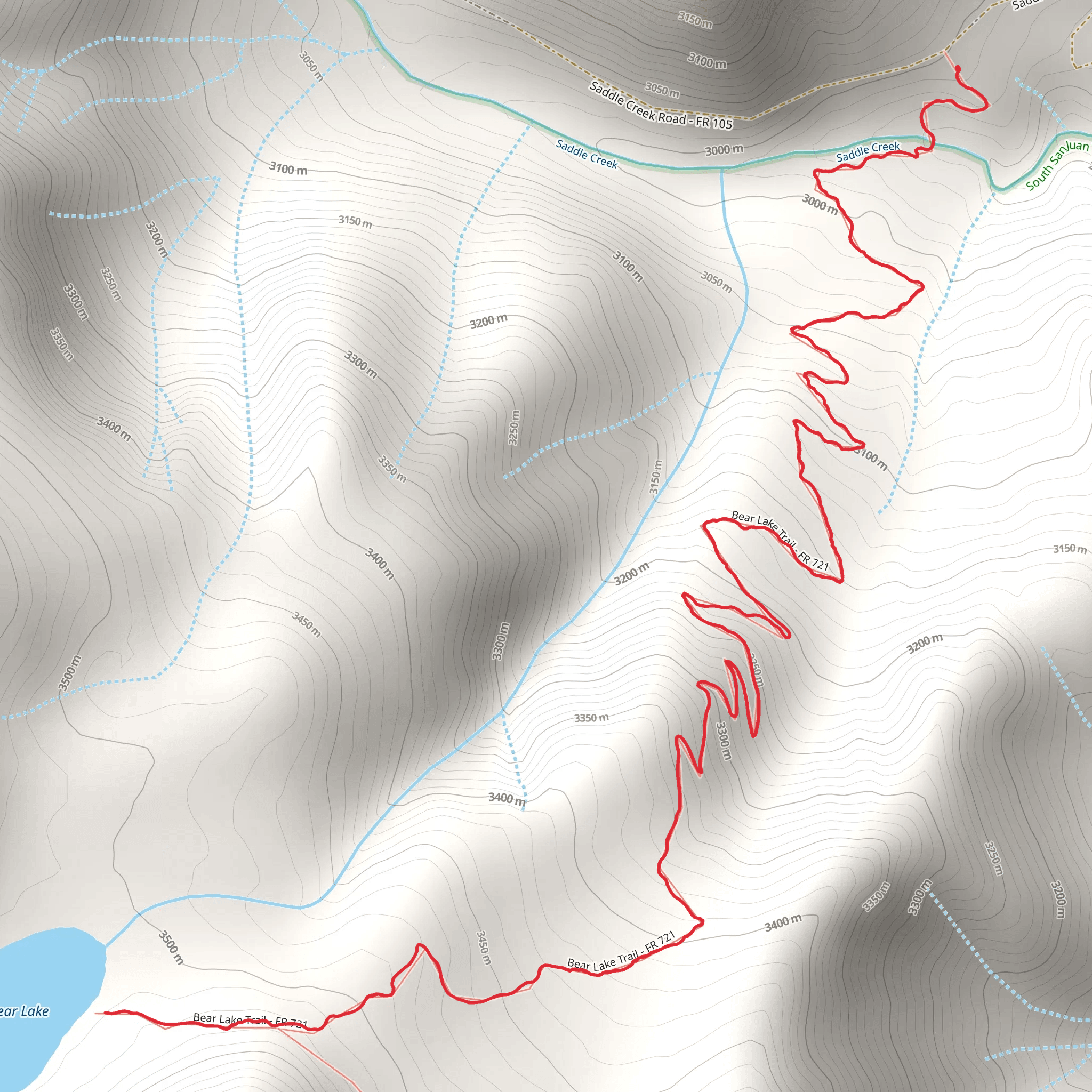 Bear Lake Trail mobile static map