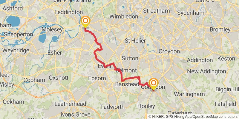 London Loop Trail stage 4 Map