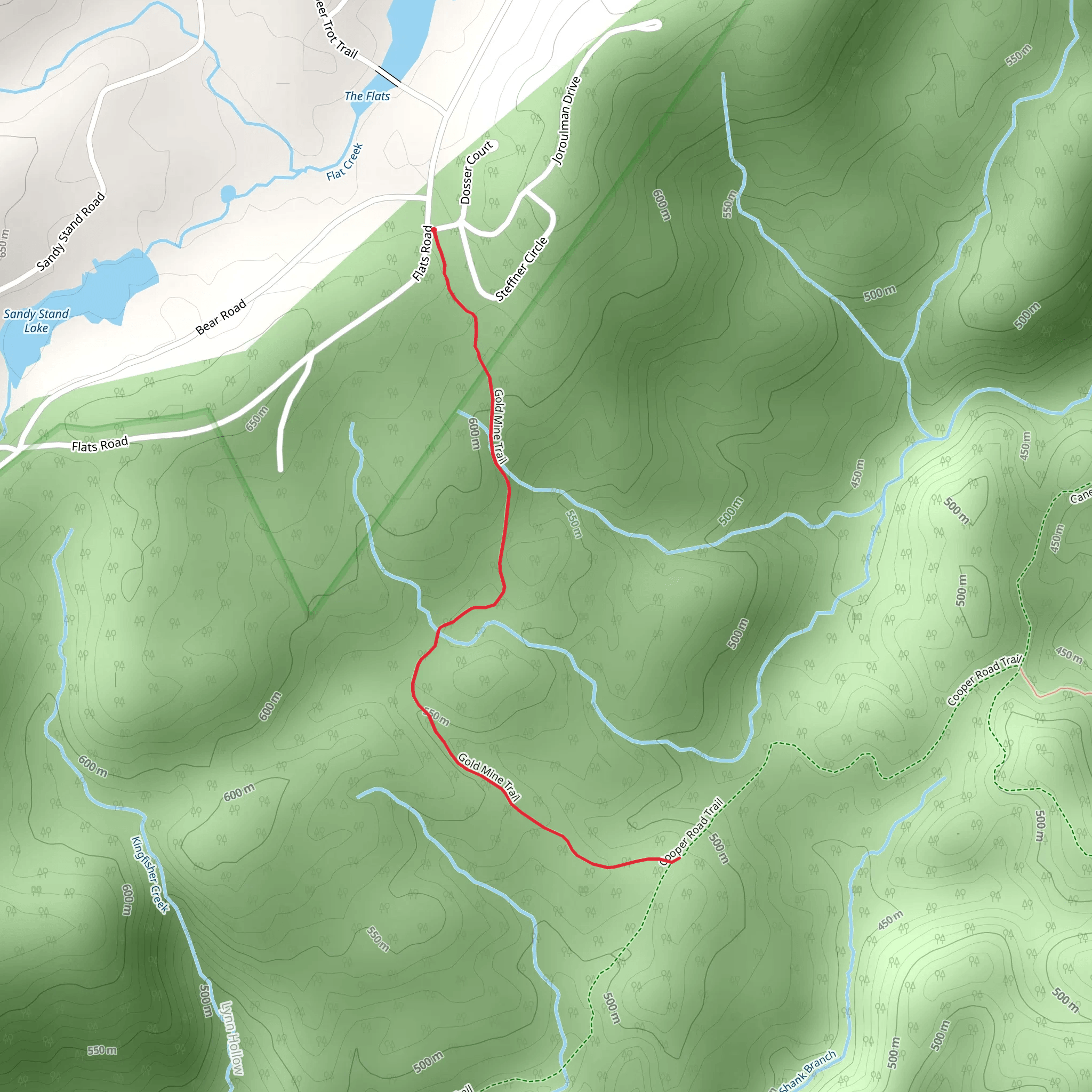 Gold Mine Gap via Gold Mine Trail mobile static map