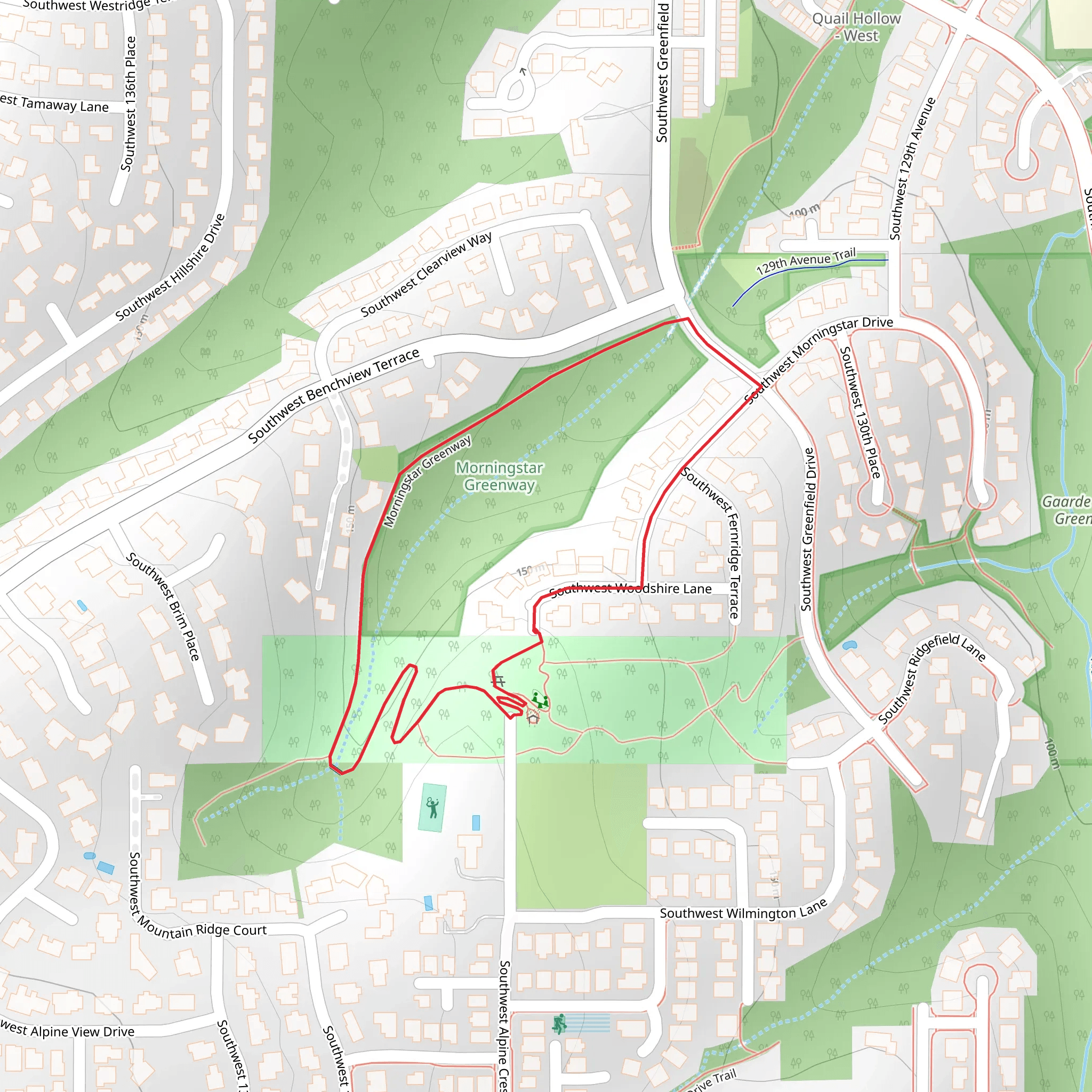 Morningstar Greenway Loop mobile static map