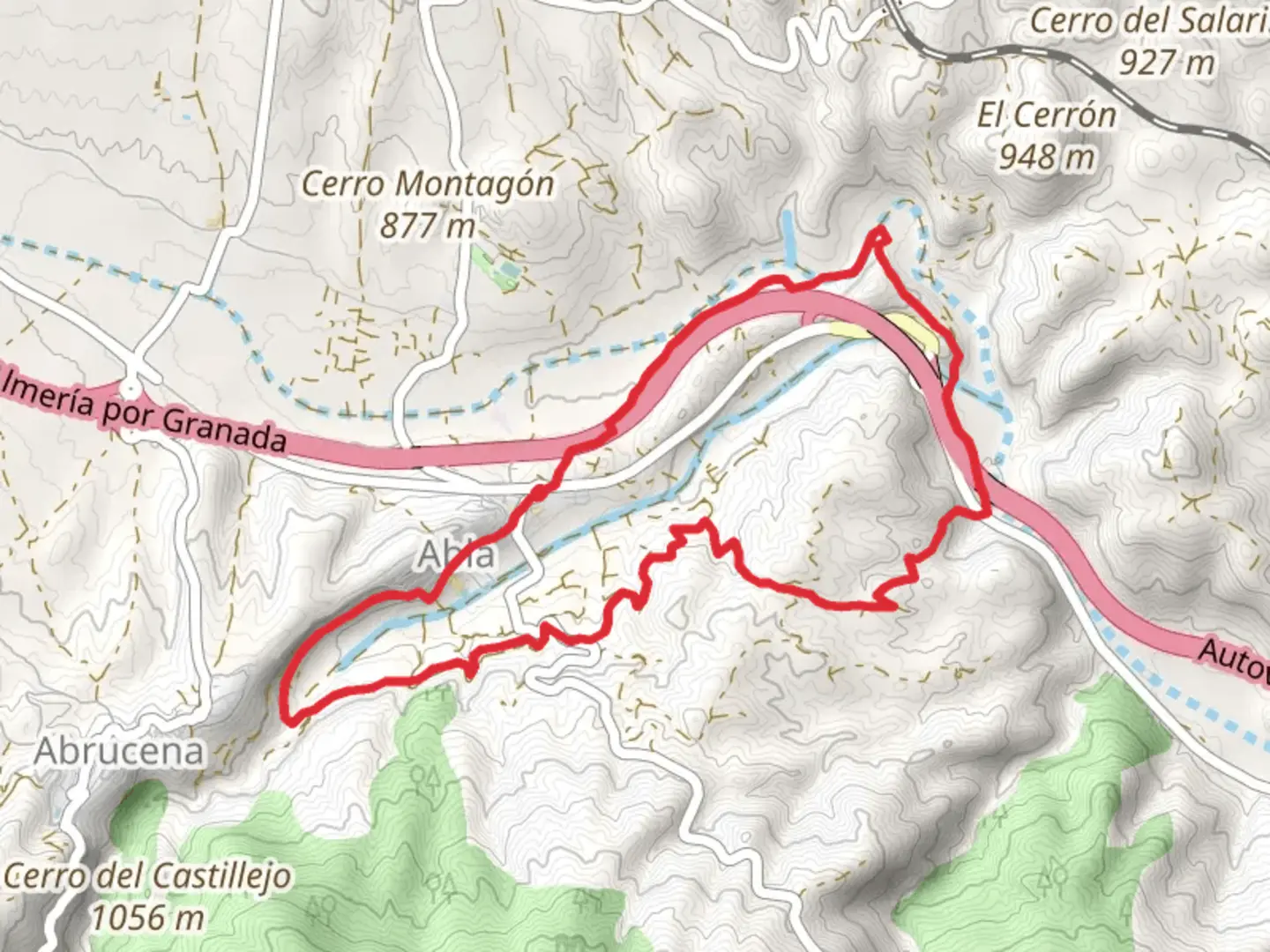 An image depicting the trail The Mills and the Fountains PR A 354 and its surrounding area.