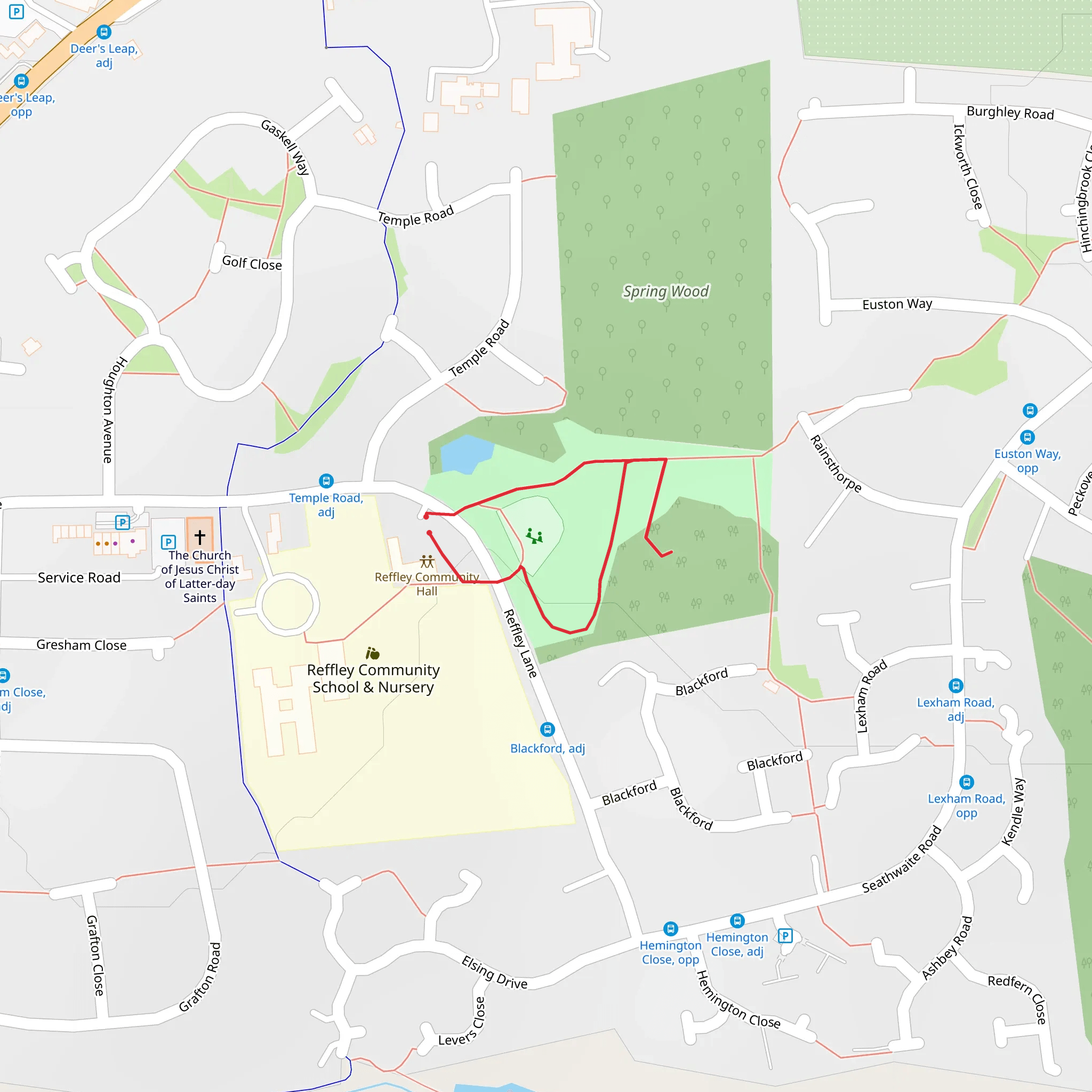 Reffley Temple in Reffley Park mobile static map