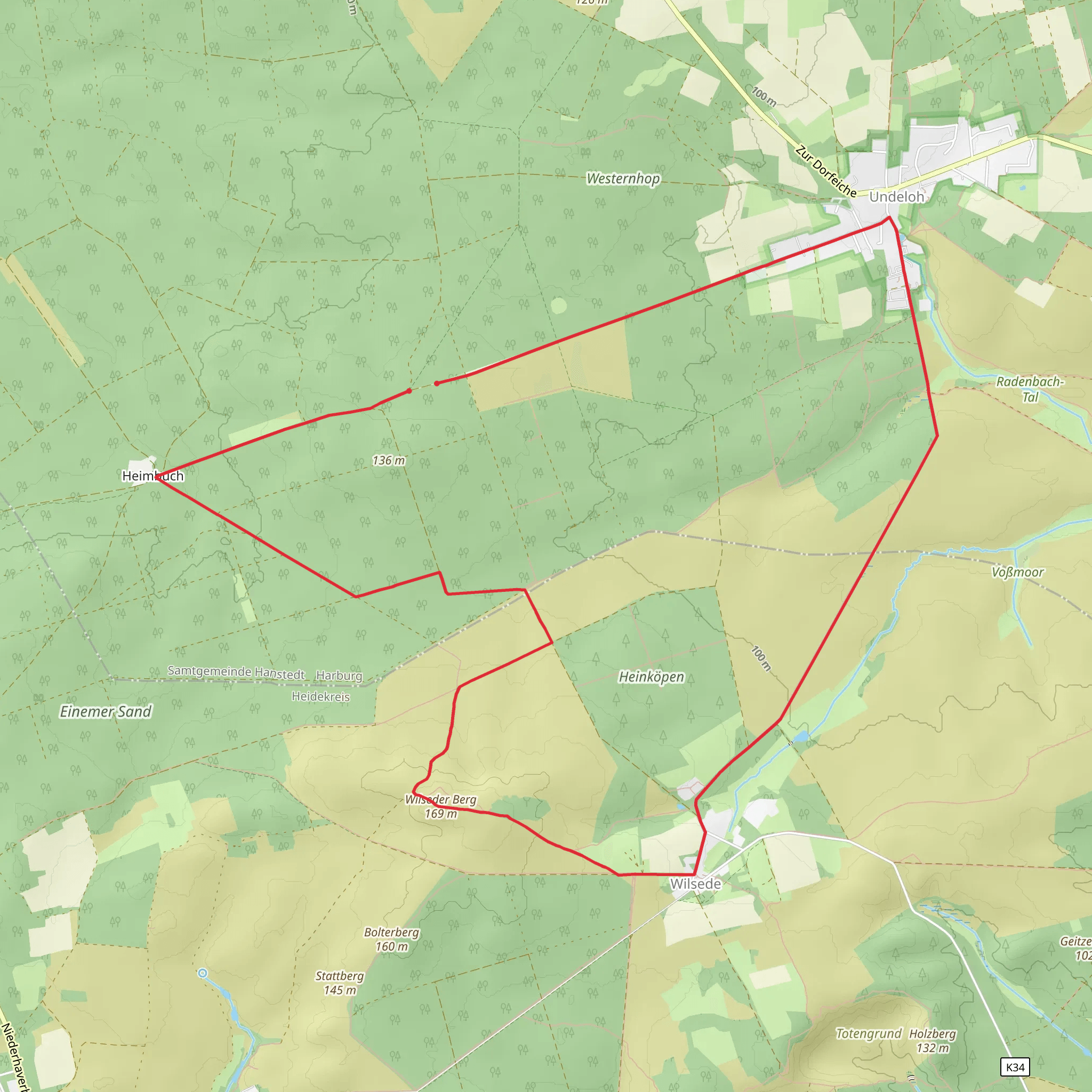 Undeloh Loop mobile static map