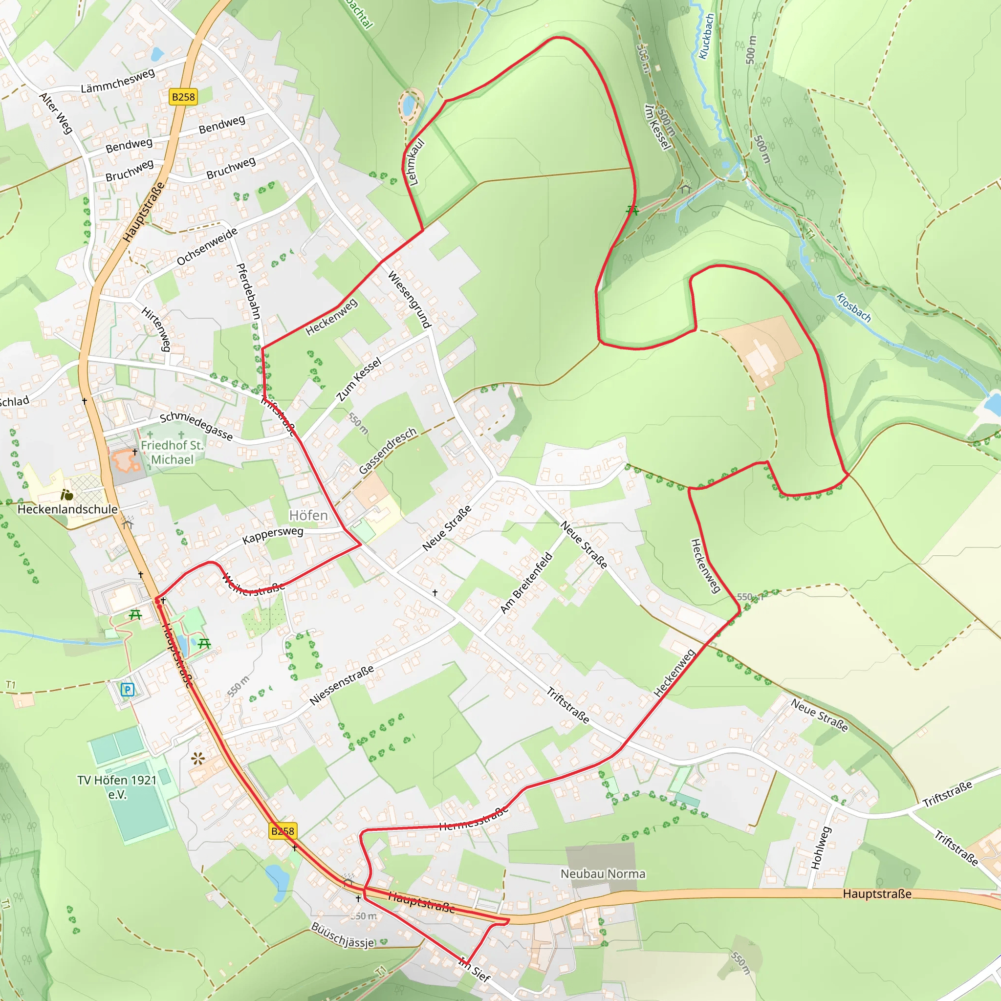 Naturhaus Seebend Webereimuseum via Eifelsteig mobile static map