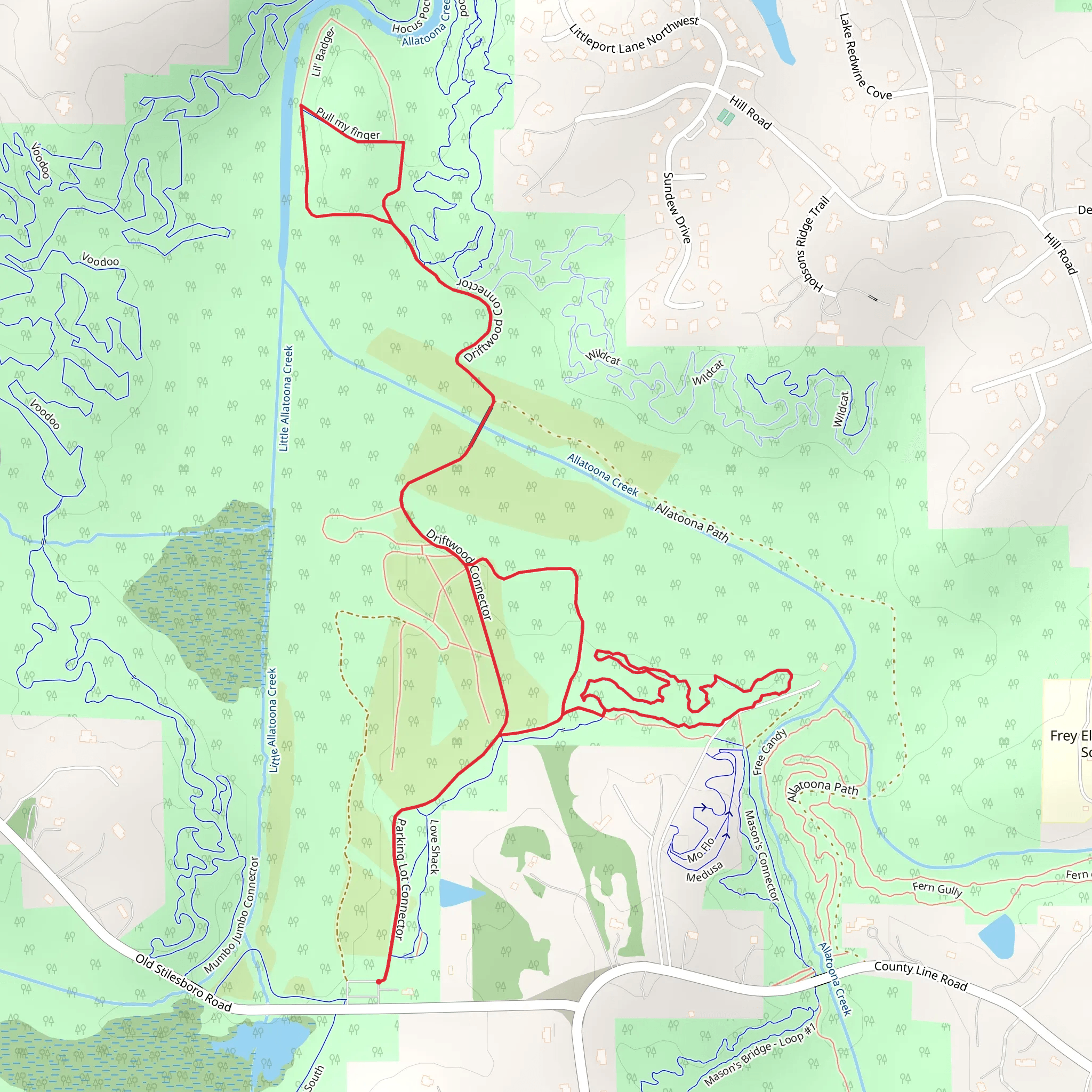 Driftwood Connector - Rusty Bucket Loop mobile static map