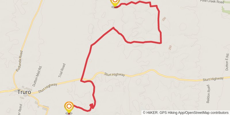 Lavender Federation Trail stage 8 Map