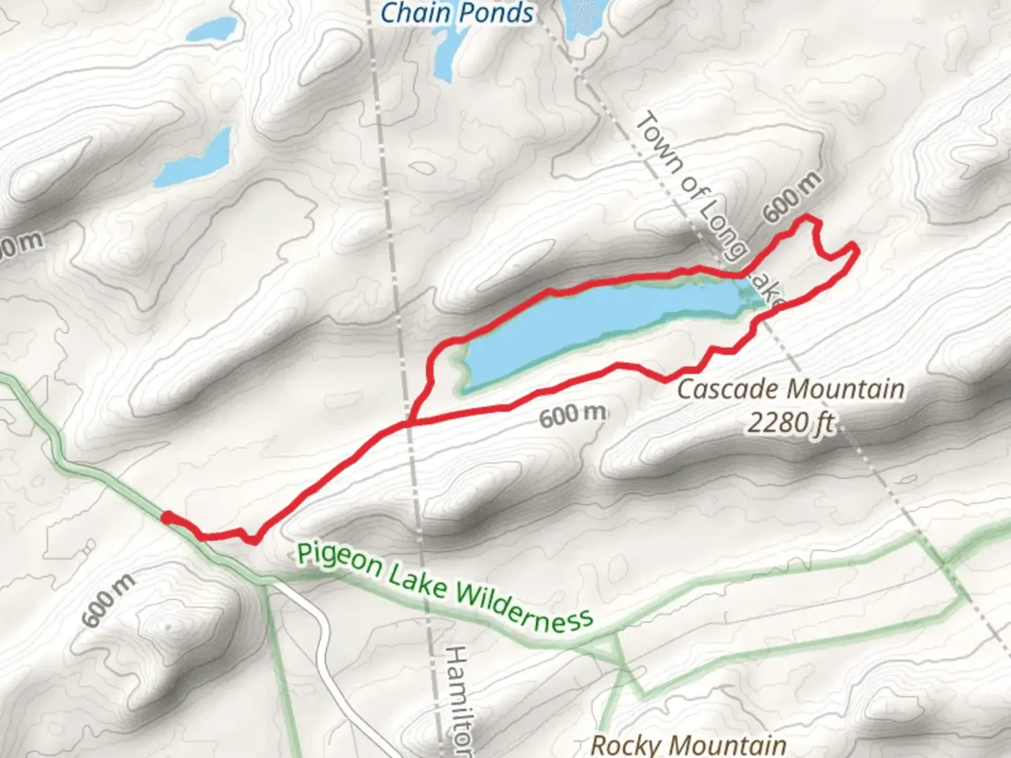 An image depicting the trail Cascade Lake Loop and its surrounding area.