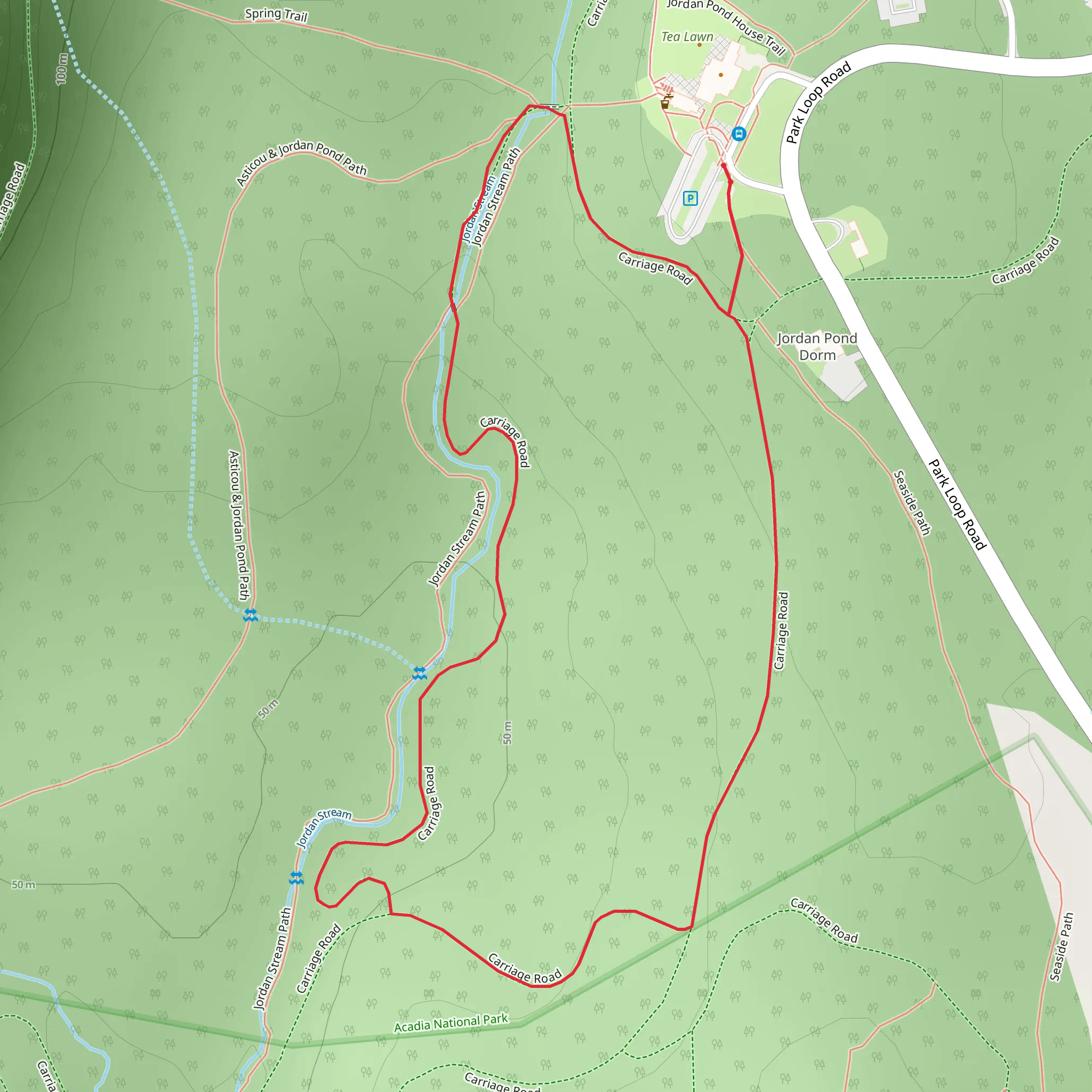 Jordan Stream Trail mobile static map