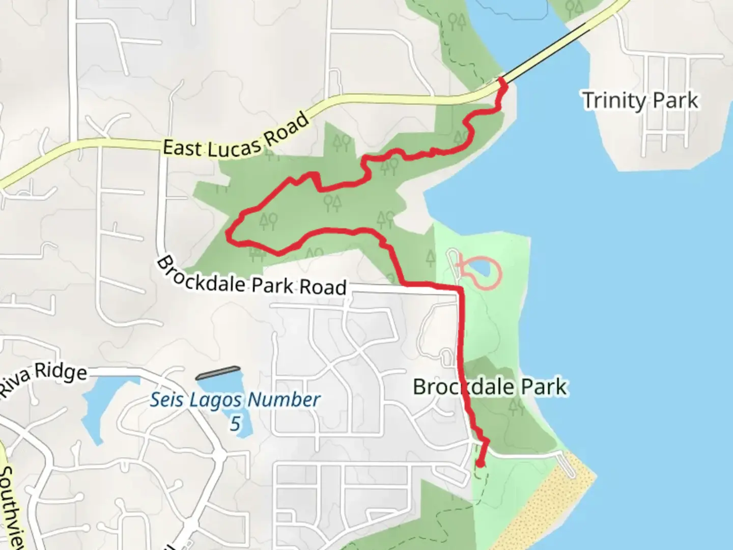 An image depicting the trail Trinity Trail and its surrounding area.