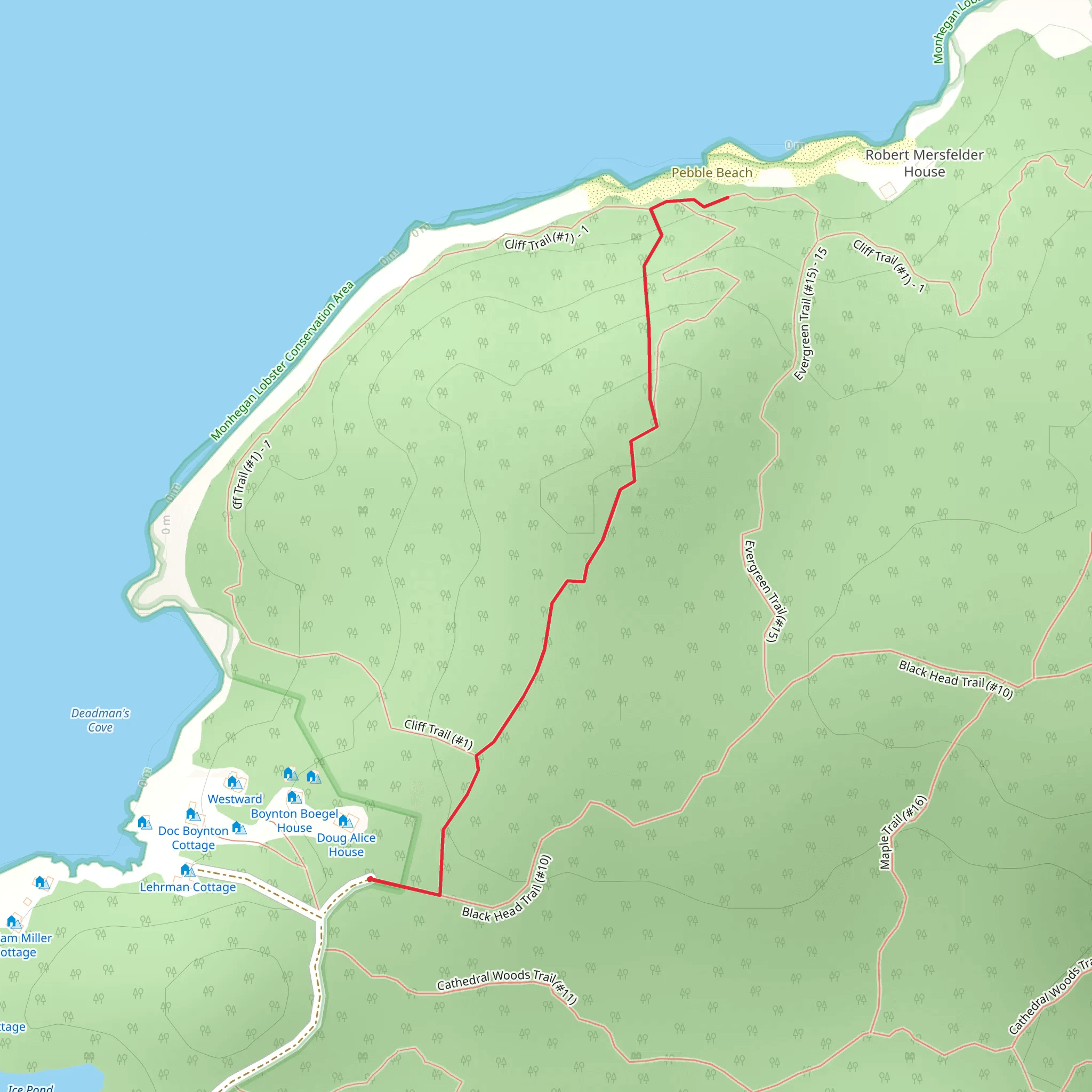 Pebble Beach Trail mobile static map