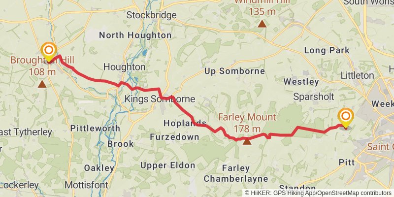Coast to Coast - Southern England stage 9 Map