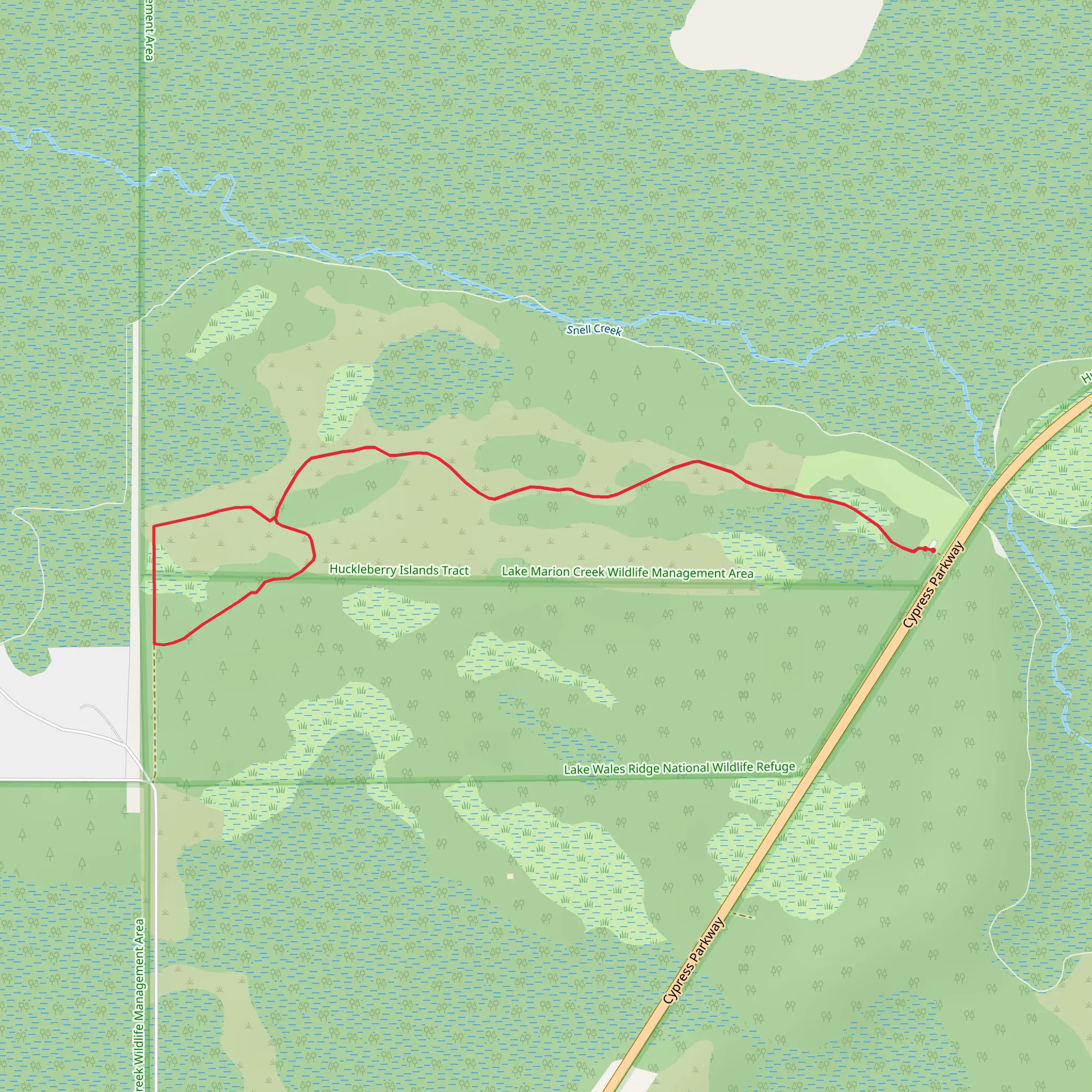 Upper Lakes Basin Watershed Loop Trail mobile static map