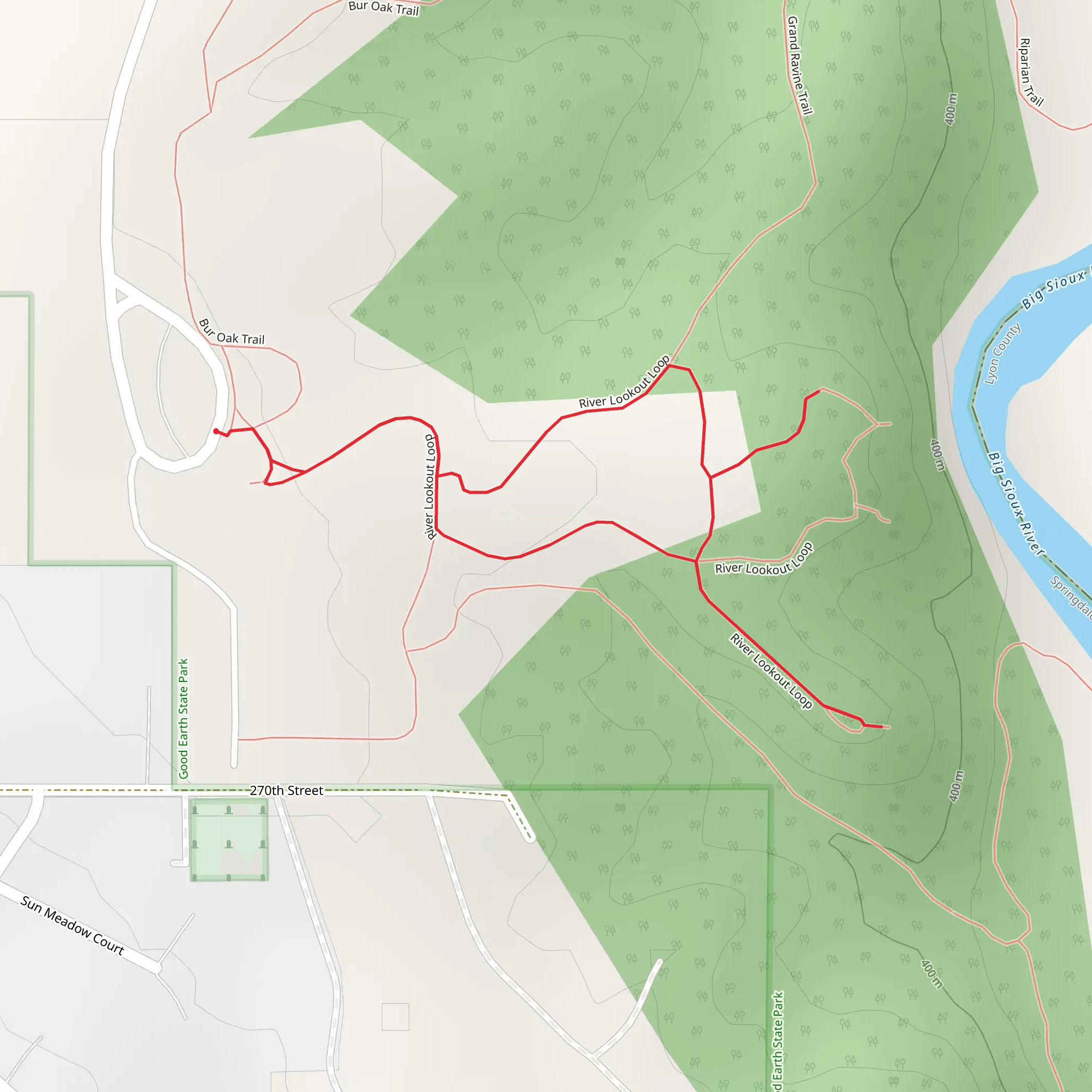 Big Sioux River Lookout Loop mobile static map