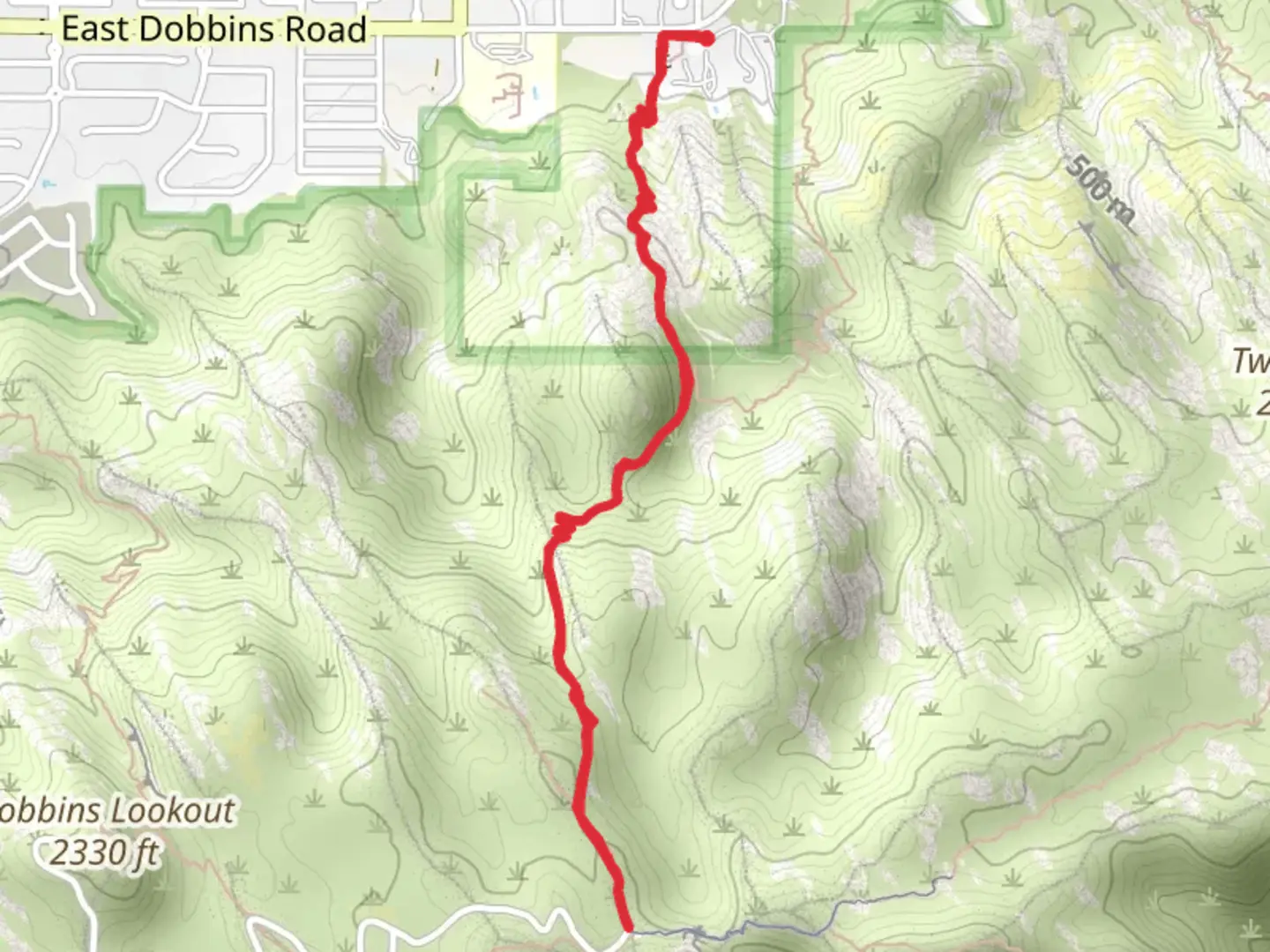 An image depicting the trail Geronimo Trail and its surrounding area.
