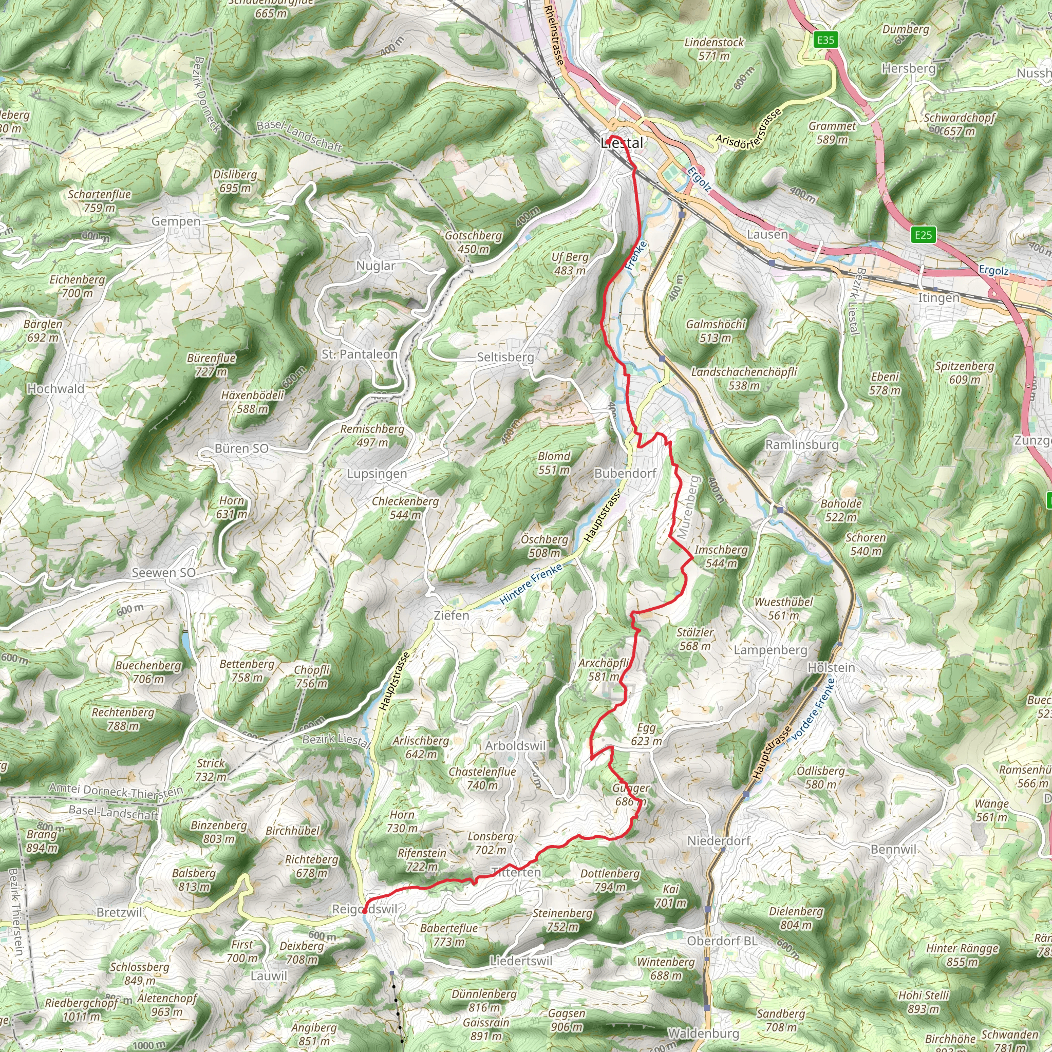 Wildenstein – Rifenstein Weg mobile static map