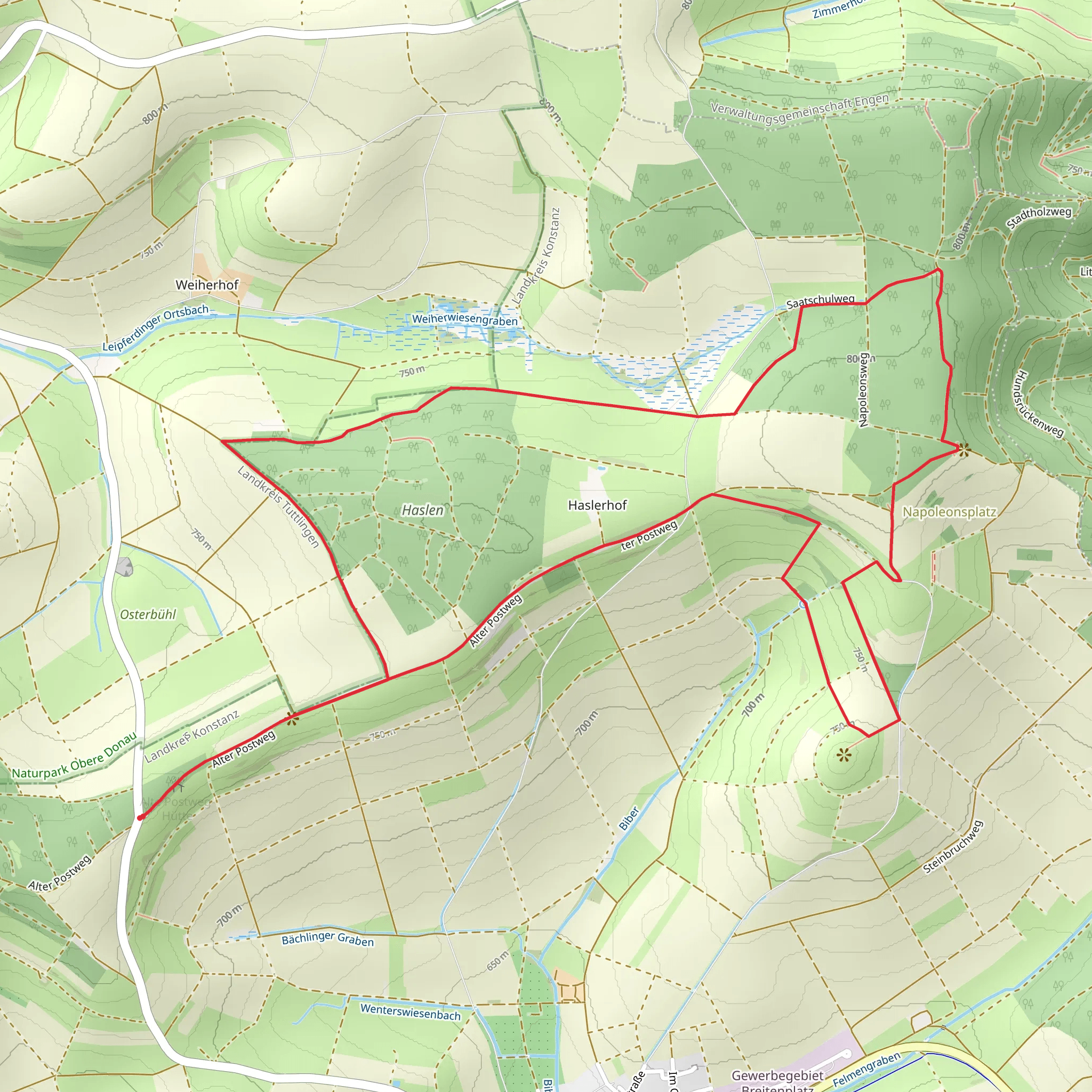 Bucherhof Loop via Alter Postweg mobile static map