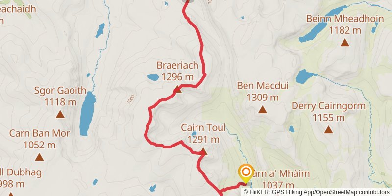 Ben Macdui and Cairn Toul Loop from Base Sation stage 2 Map