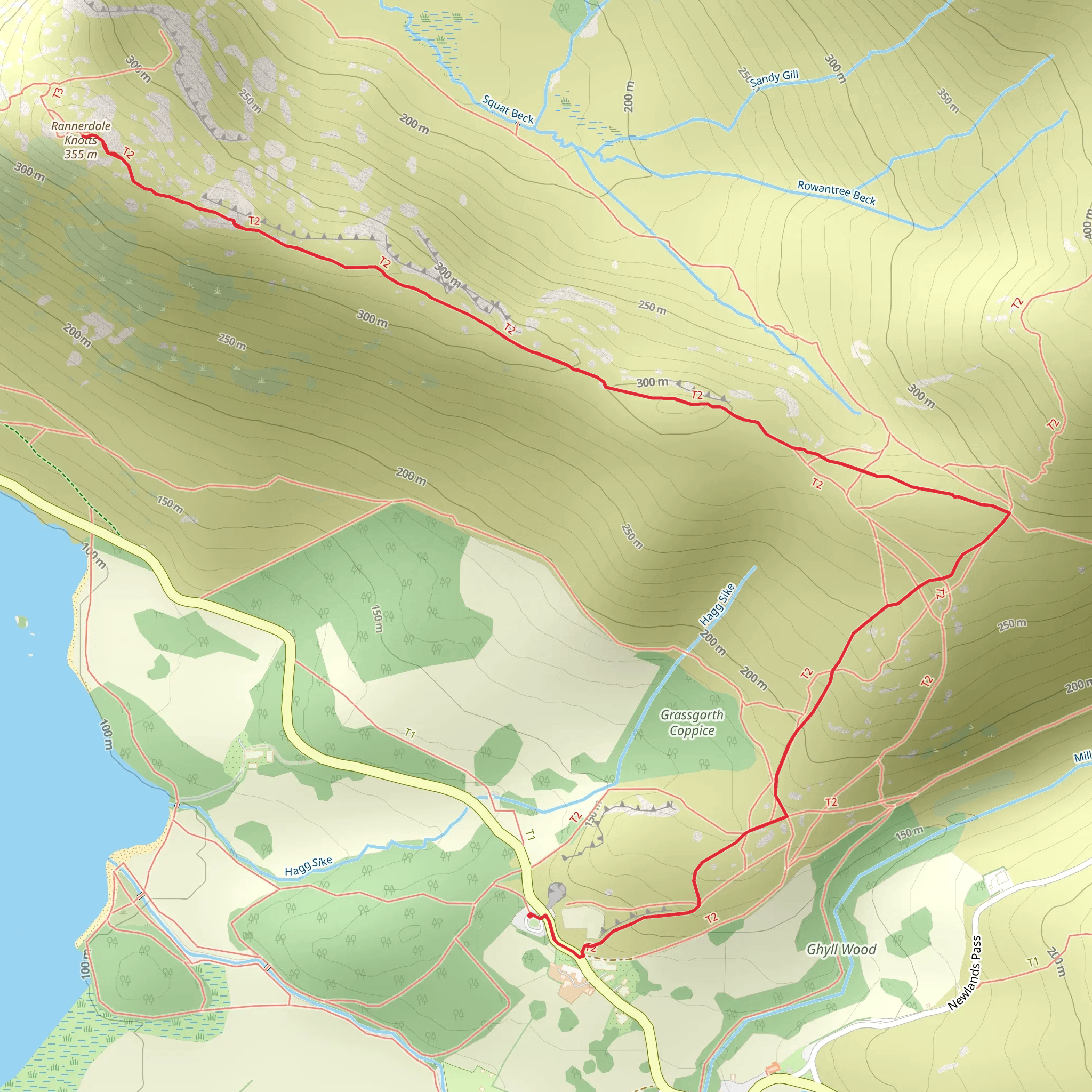 Rannerdale Knotts Walk mobile static map