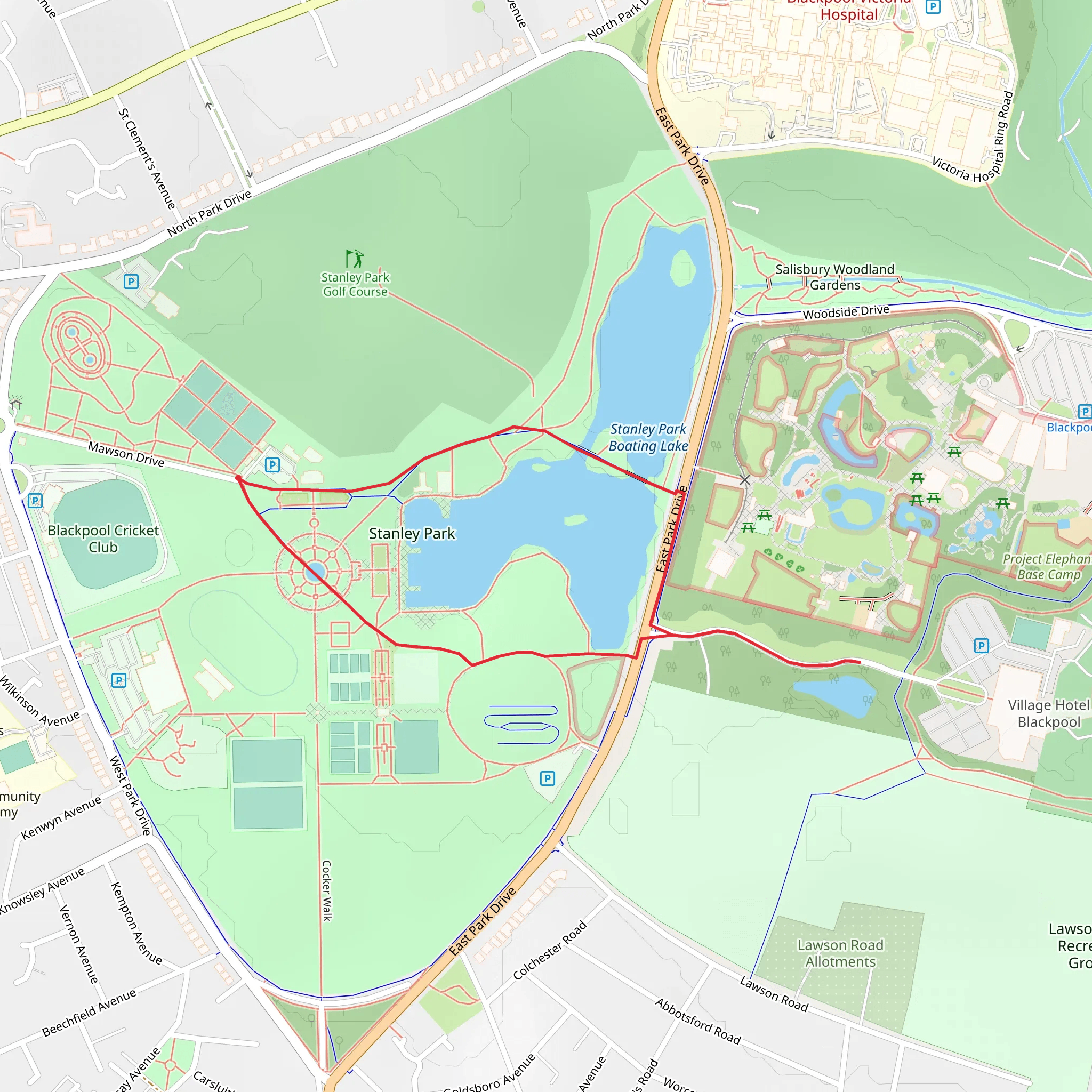 Stanley Park Loop mobile static map