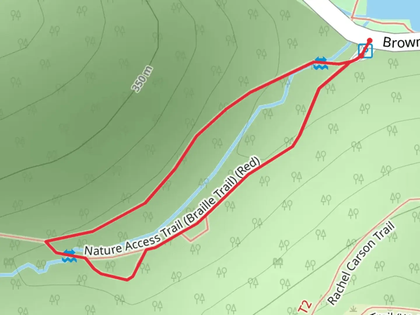 An image depicting the trail McKinney Park Wexford Brail Trail and its surrounding area.