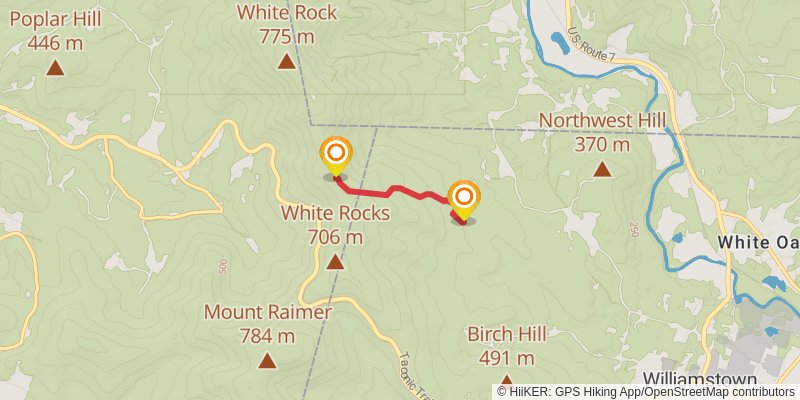 Taconic Crest Trail spur 1 Map