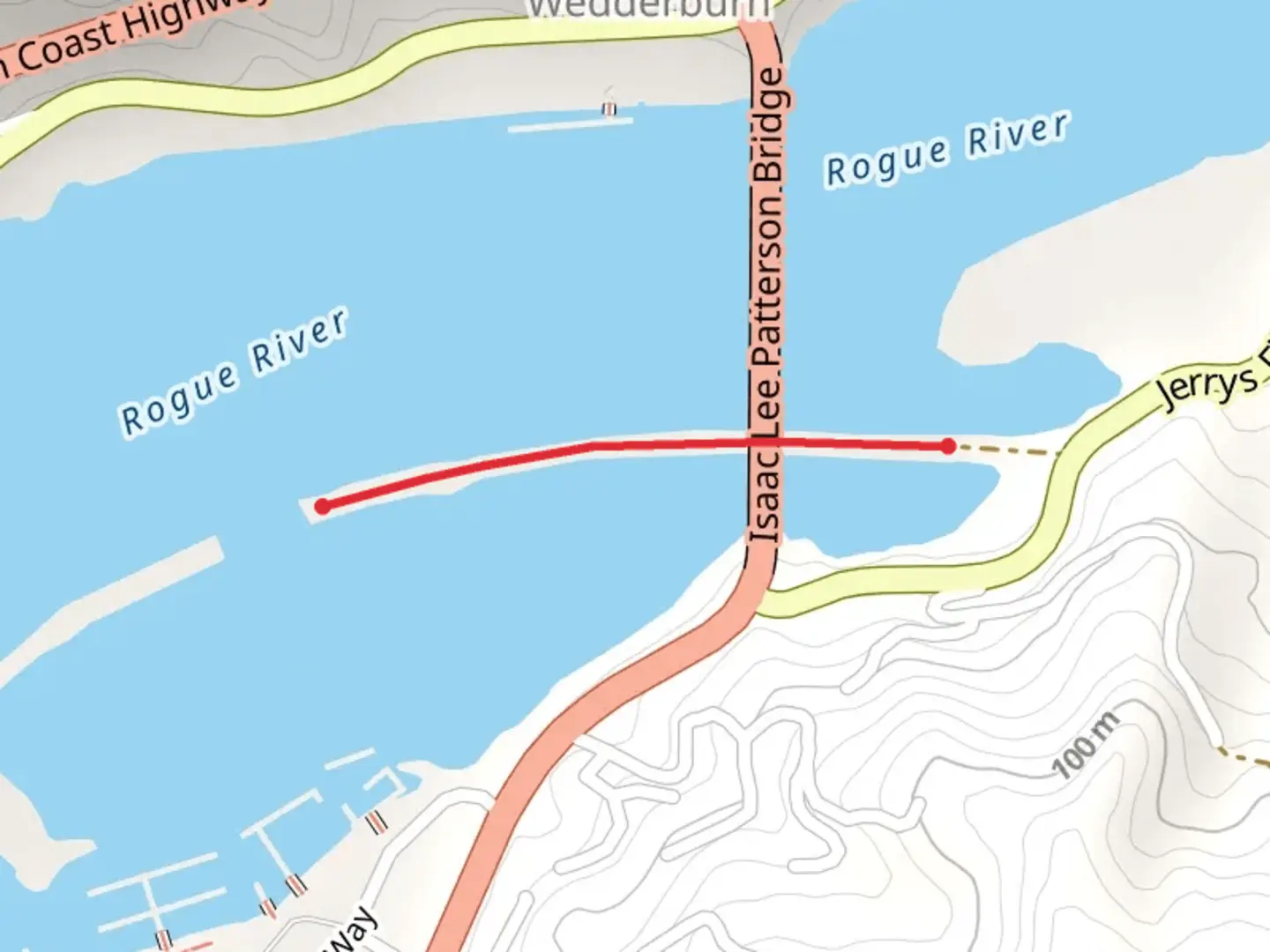 An image depicting the trail Jerrys Flat Road and its surrounding area.