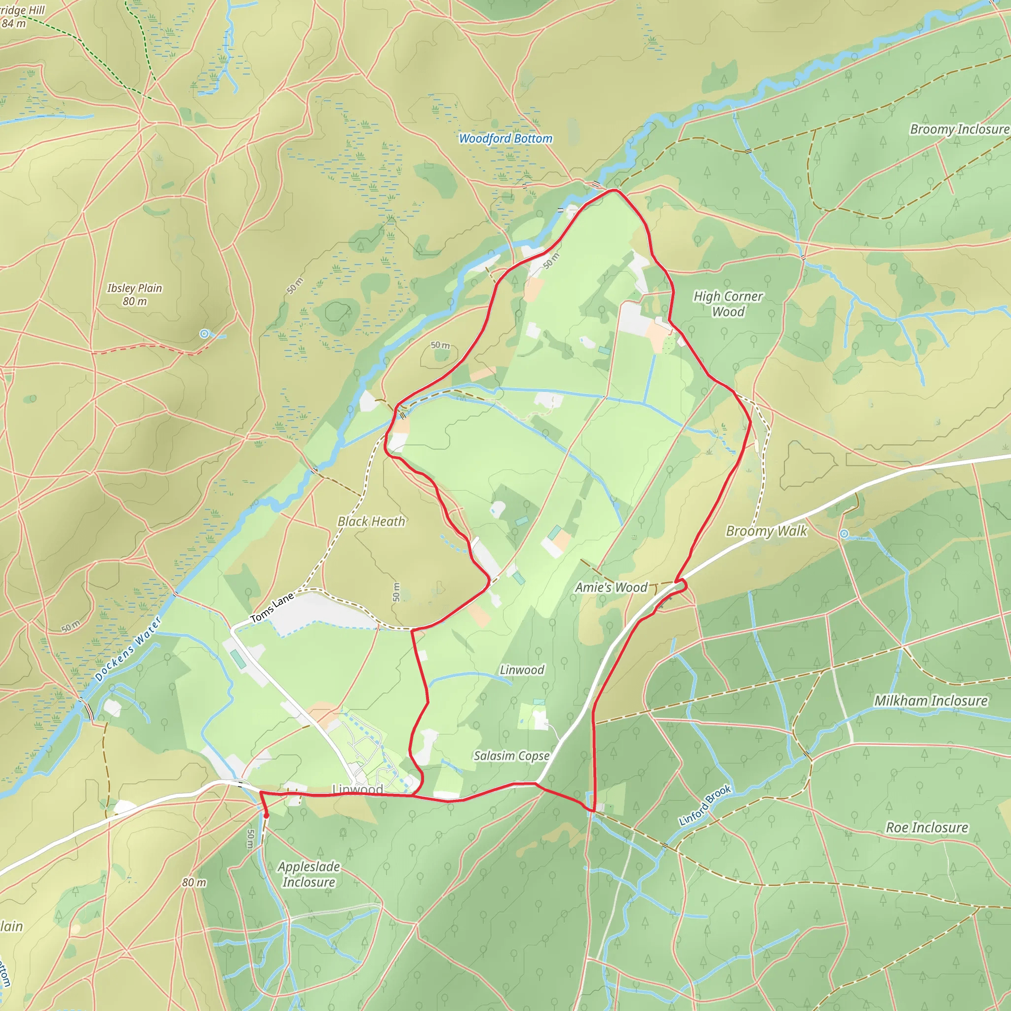 Linwood Loop mobile static map