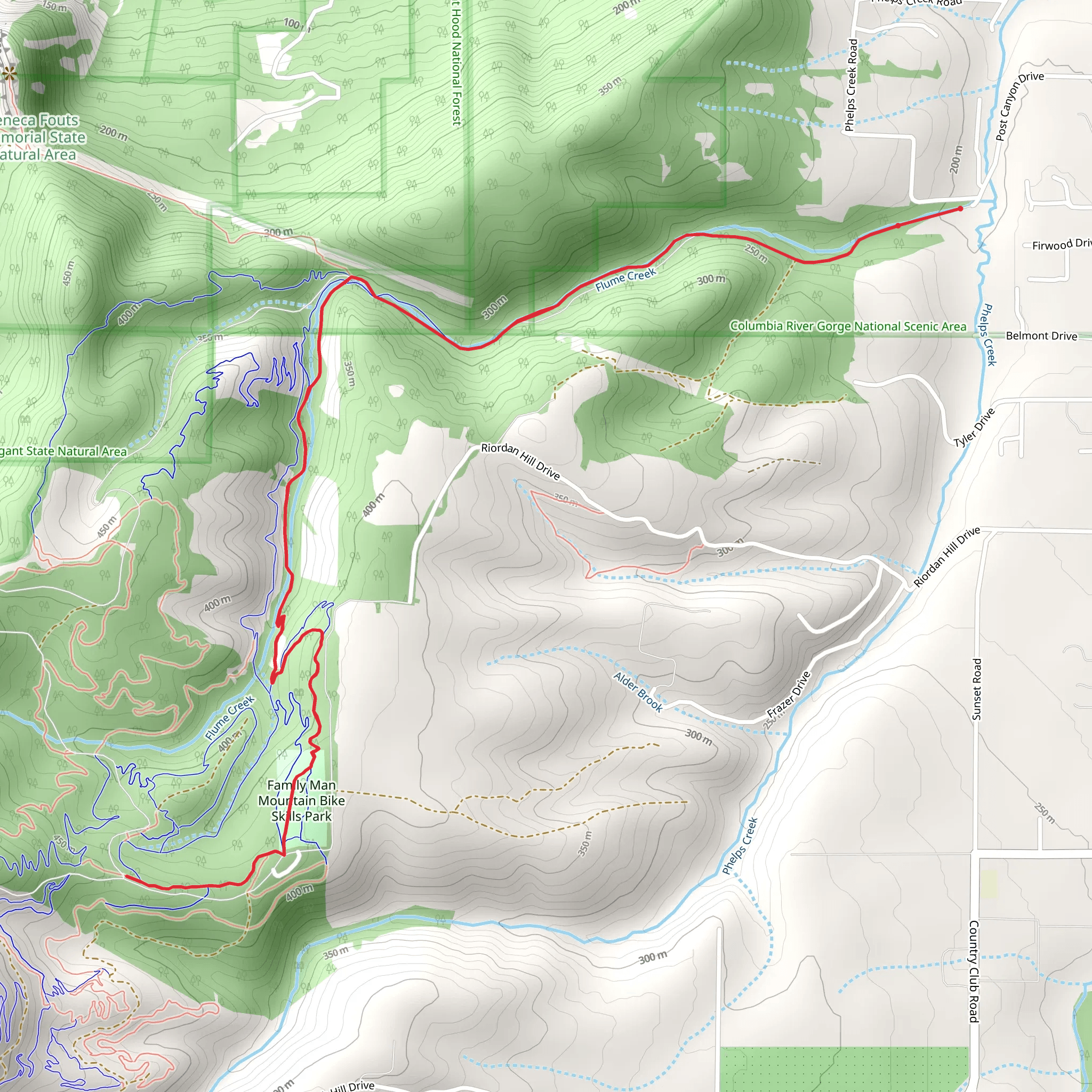Flume Creek and Seven Streams mobile static map