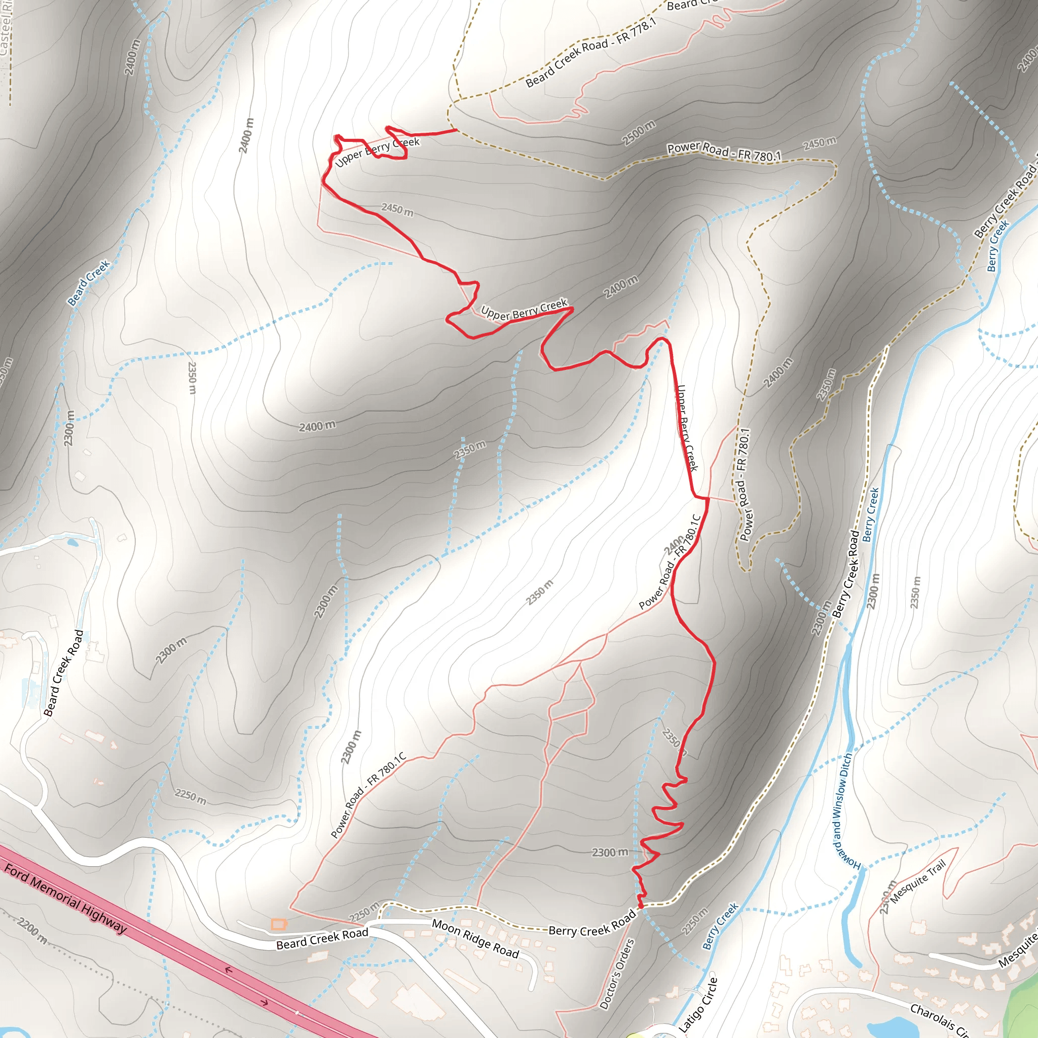 Berry Creek Trail mobile static map
