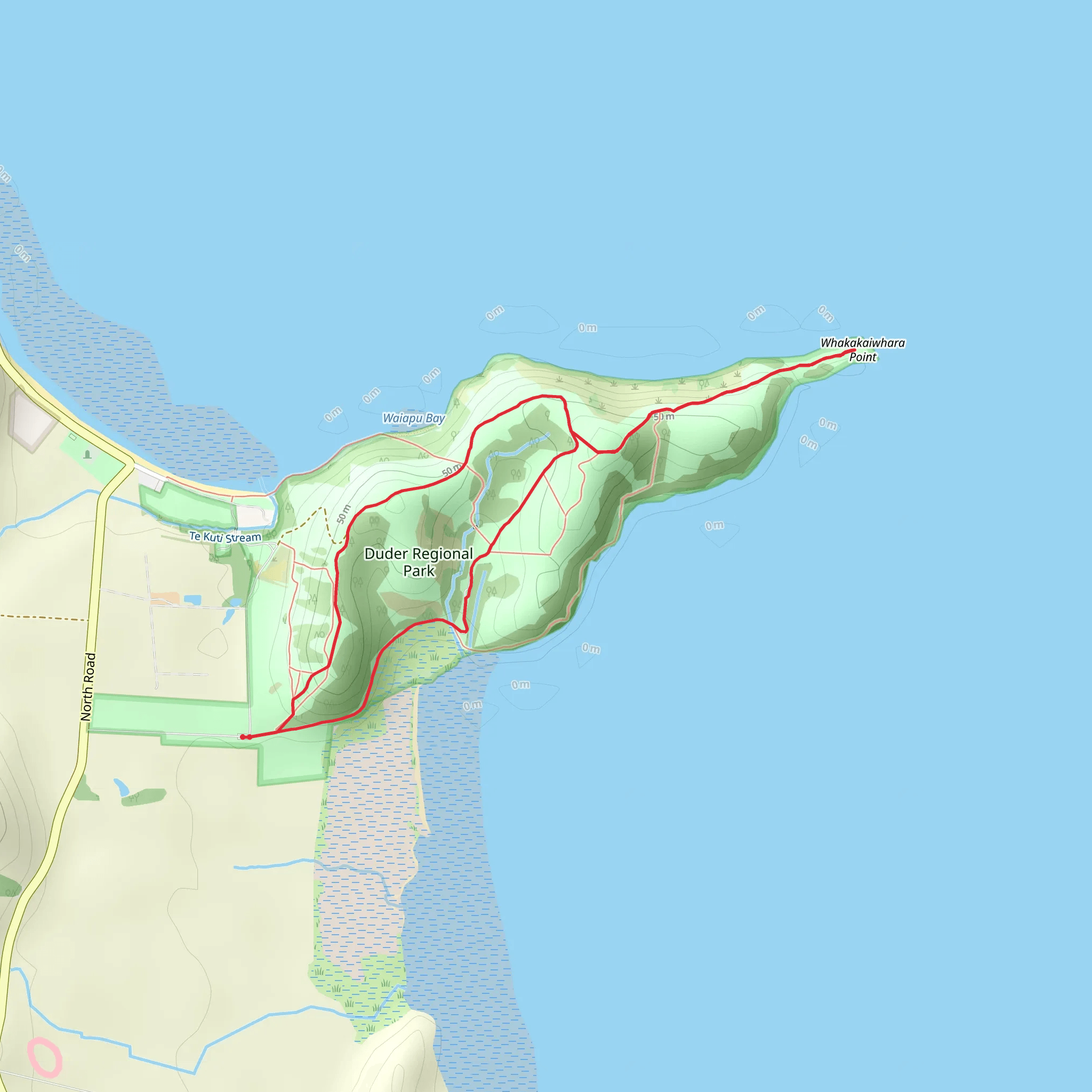 Duder Regional Park Loop mobile static map